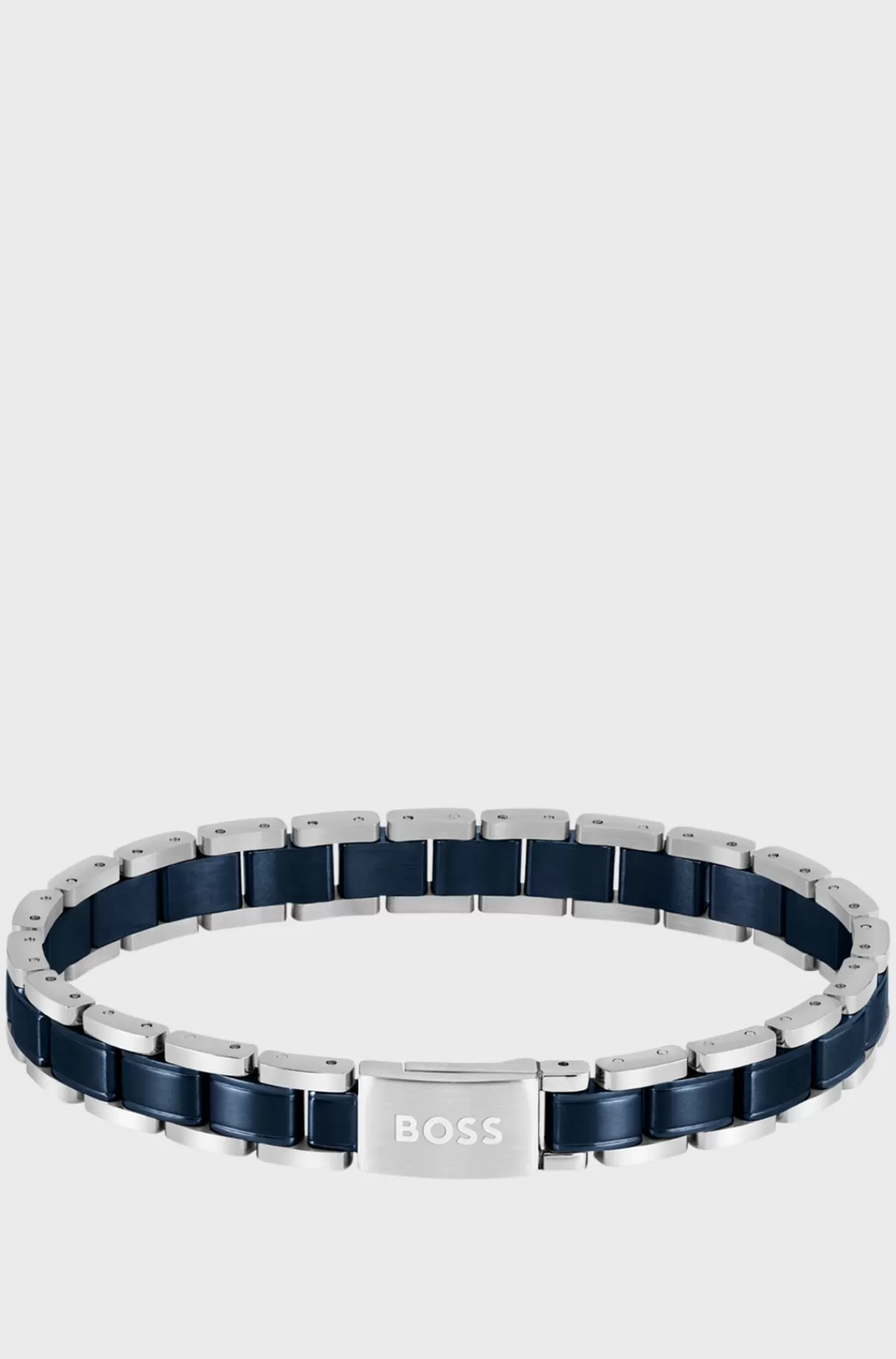 HUGO BOSS farvet Armbånd Med Blåneret Stål Sølv Flash Sale