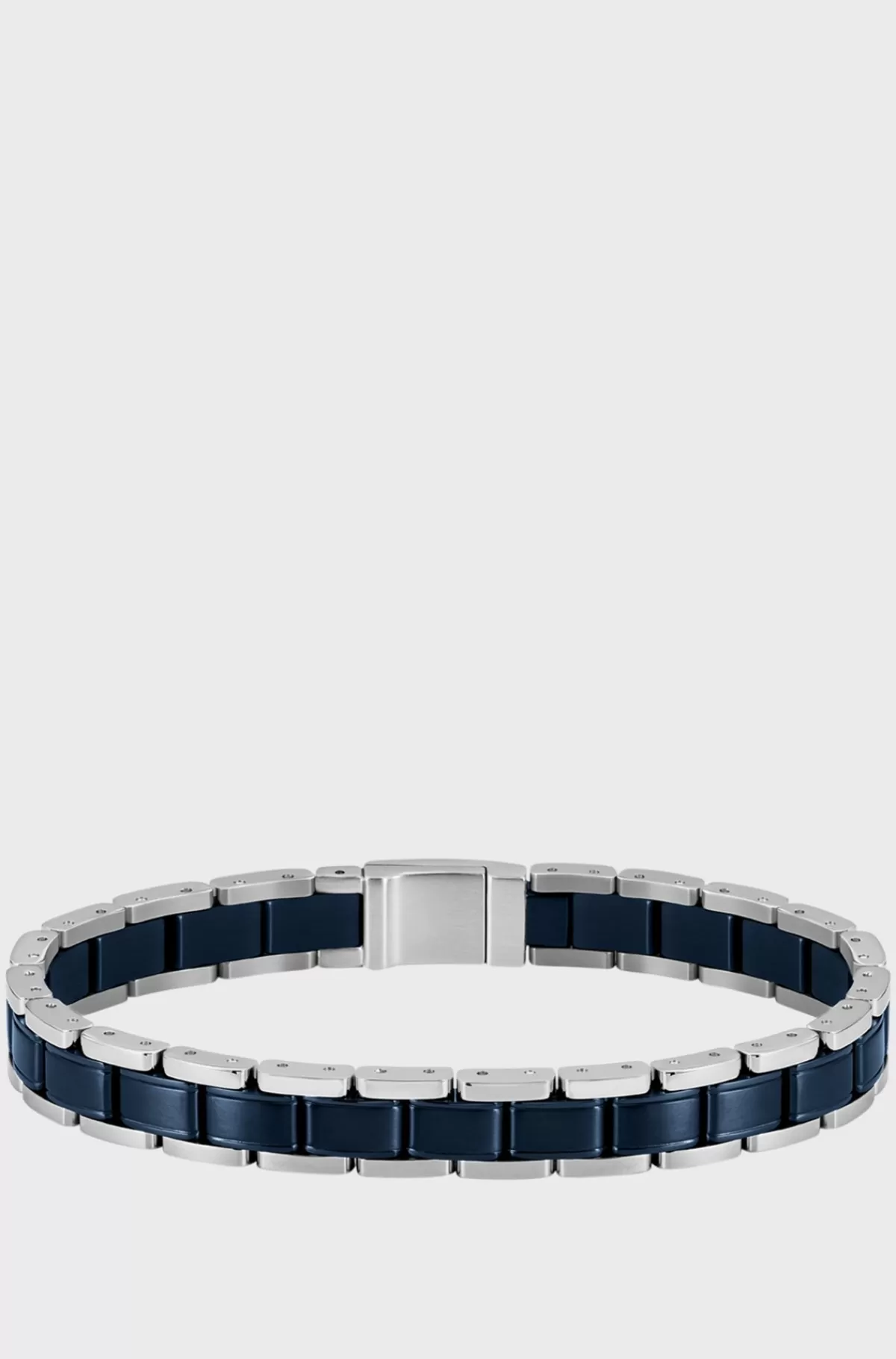 HUGO BOSS farvet Armbånd Med Blåneret Stål Sølv Flash Sale