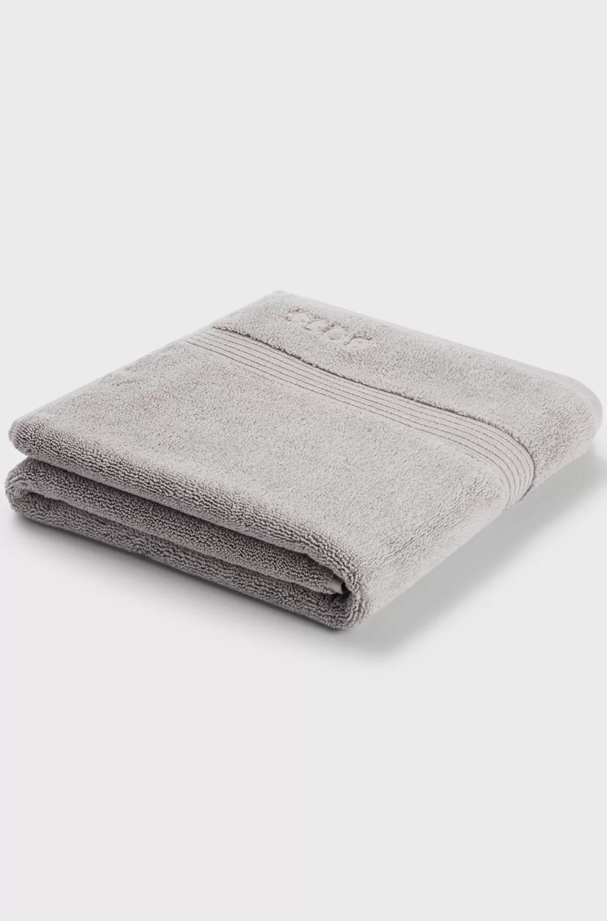 HUGO BOSS farvet Bademåtte I ægæisk Bomuld Med Tone-i-tone Logo Sølv Fashion