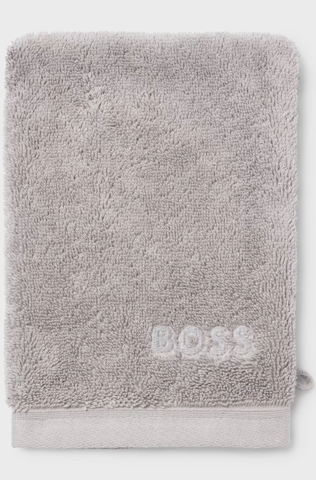 HUGO BOSS farvetvaskehandske I ægæisk Bomuld Med Tone-i-tone-logo Sølv Online