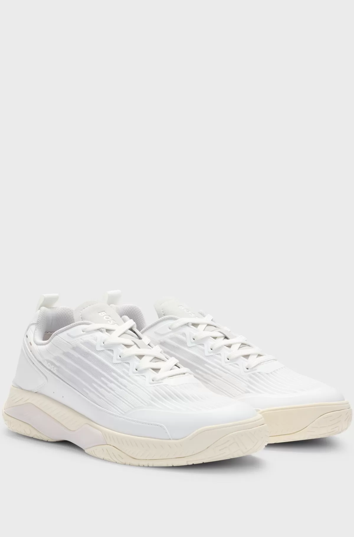 HUGO BOSS Sneakers I Blandede Materialer Med Skridsikker Sål Hvid Best Sale