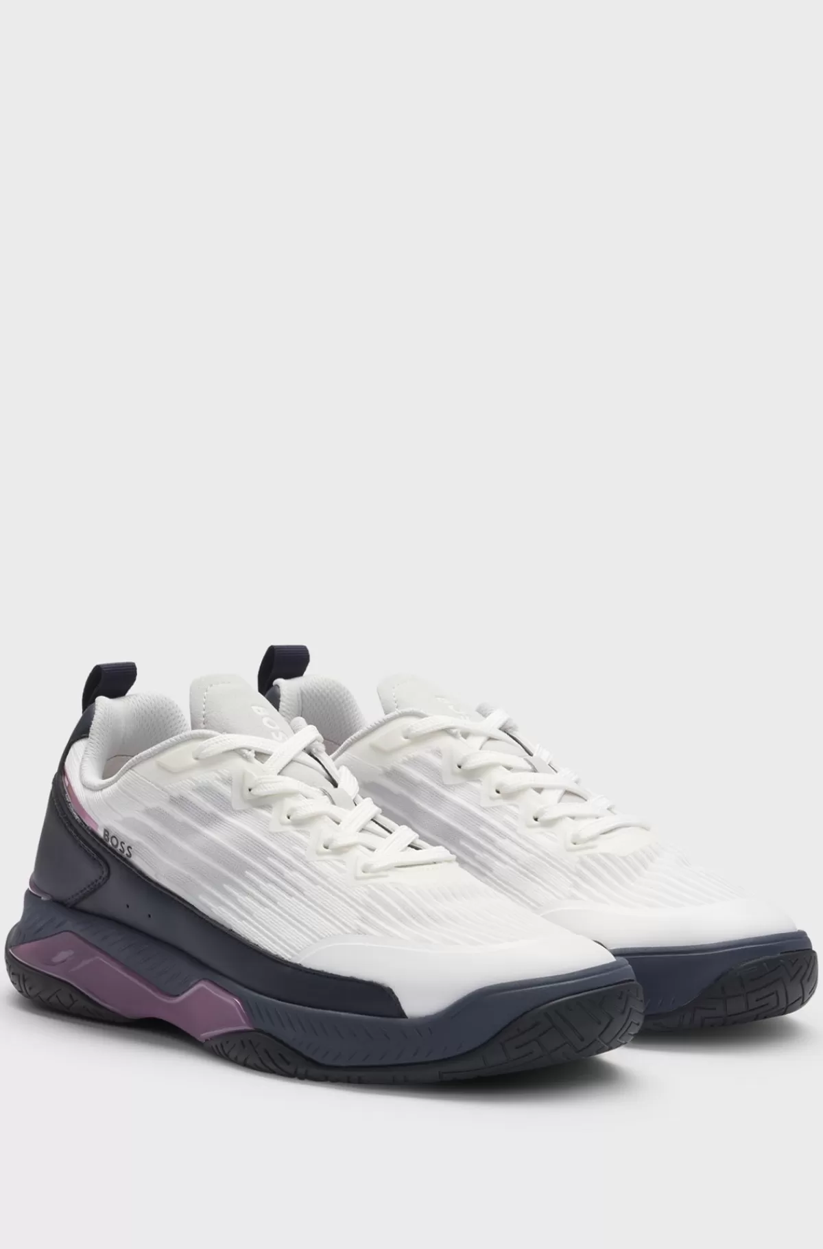 HUGO BOSS Sneakers I Blandede Materialer Med Skridsikker Sål Hvid Hot