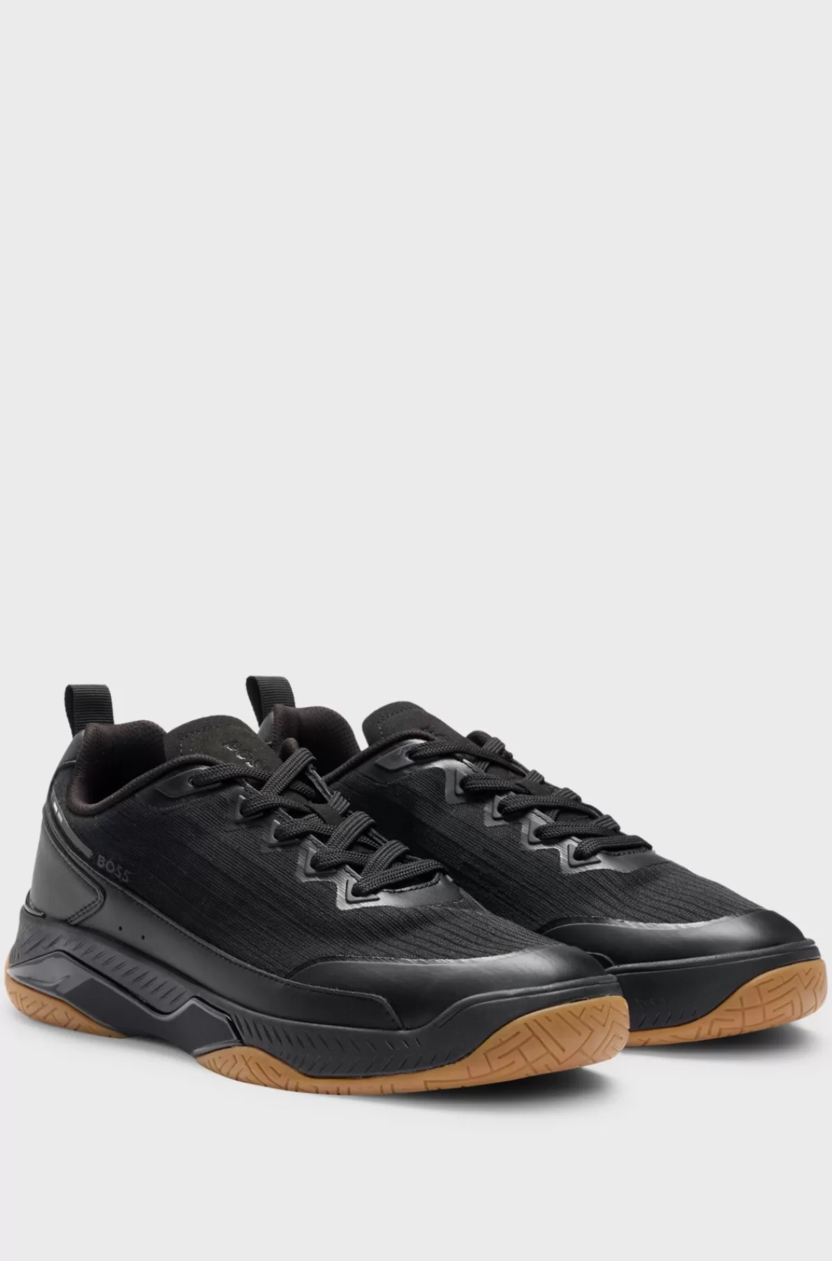 HUGO BOSS Sneakers I Blandede Materialer Med Skridsikker Sål Sort Outlet