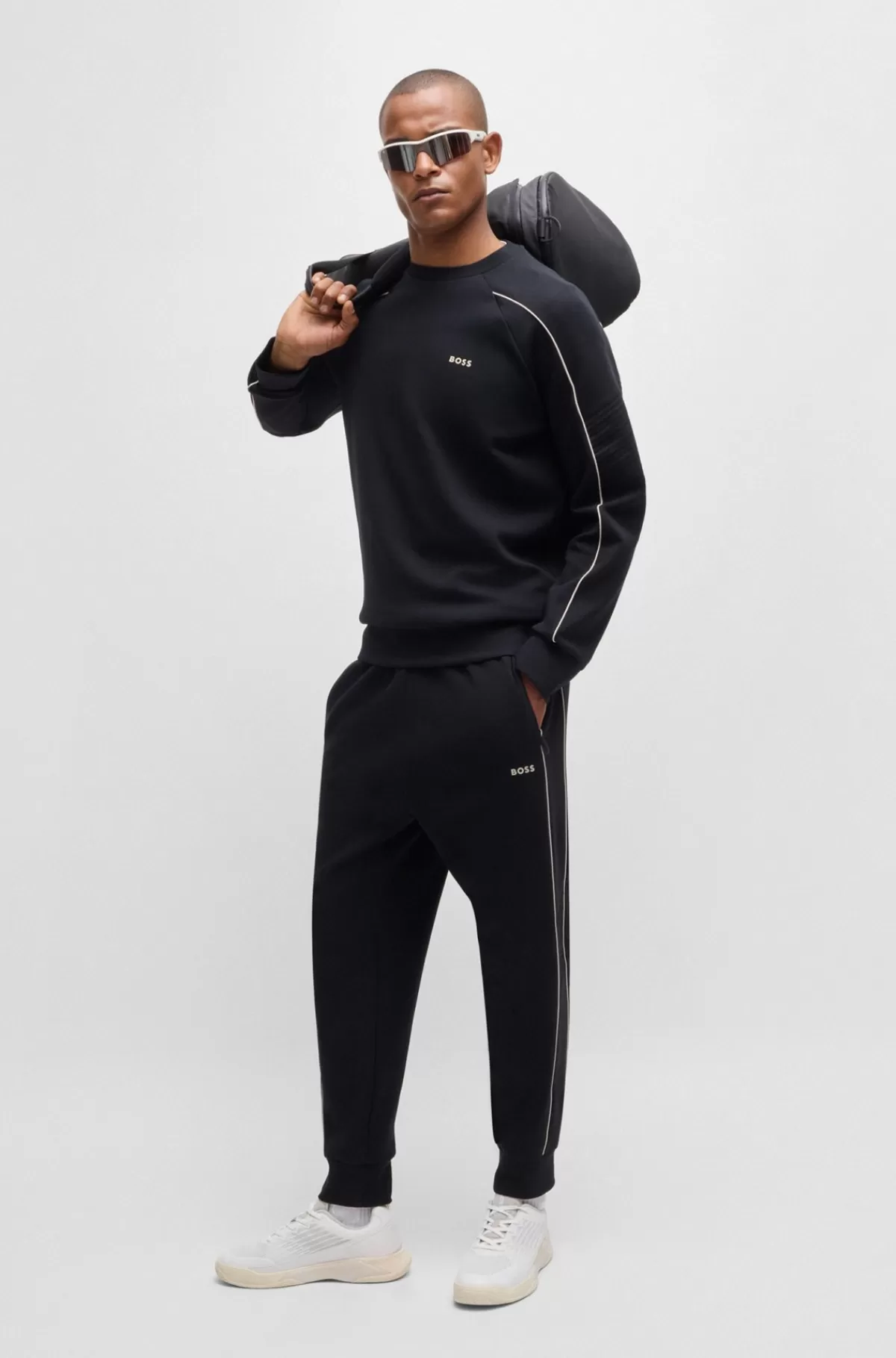 HUGO BOSS Sneakers I Blandede Materialer Med Skridsikker Sål Hvid Best Sale