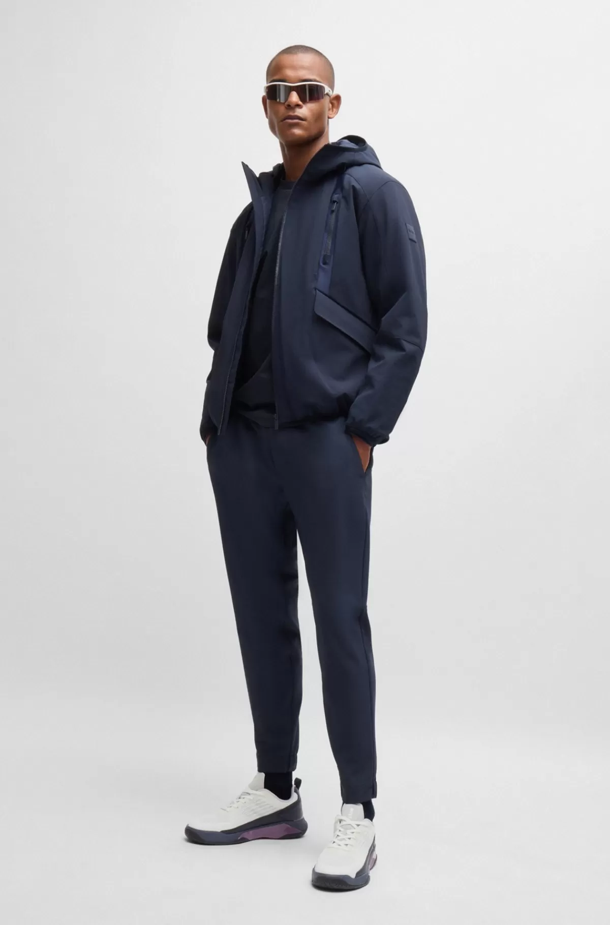 HUGO BOSS Sneakers I Blandede Materialer Med Skridsikker Sål Hvid Hot