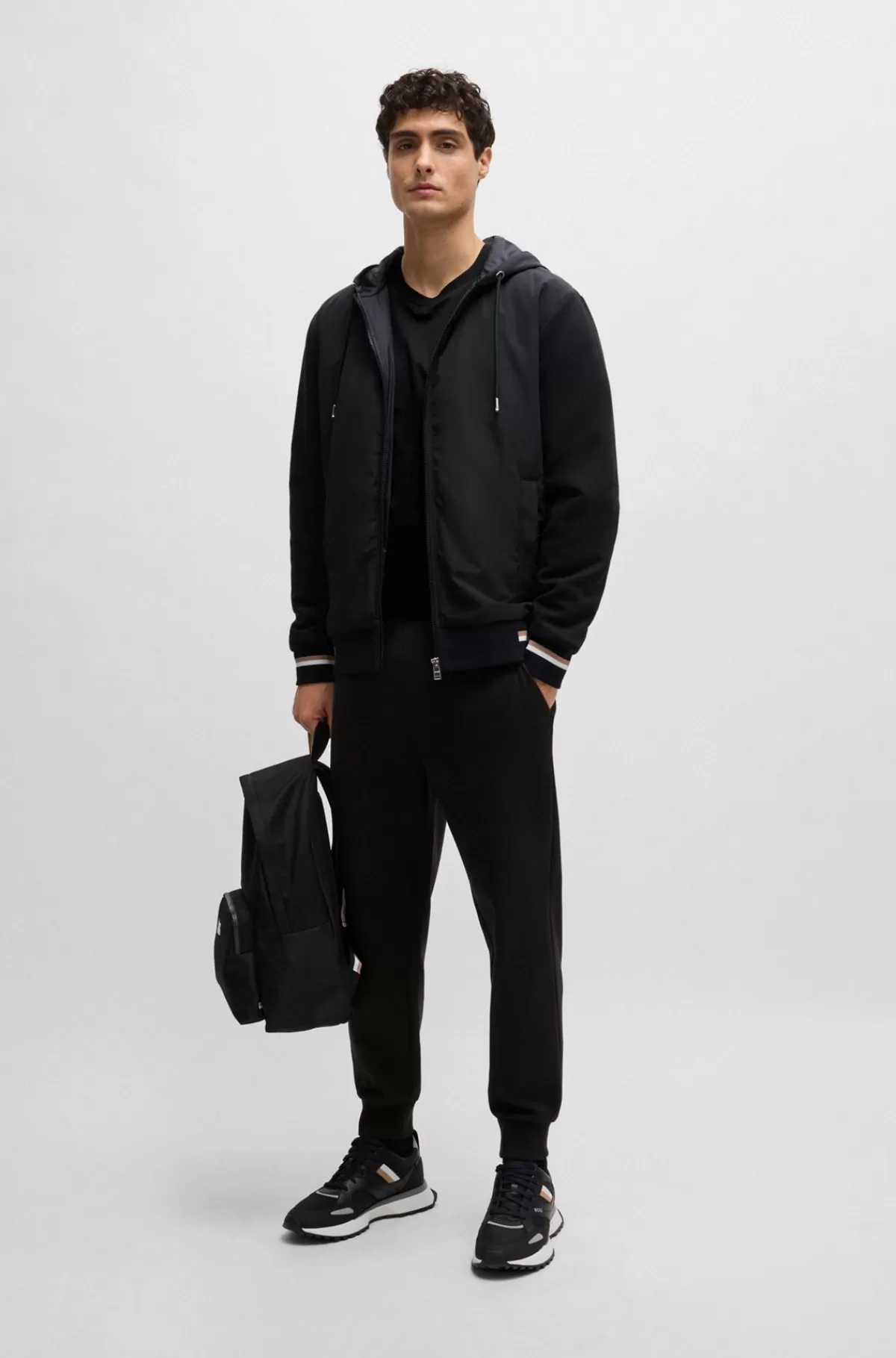 HUGO BOSS Sneakers I Løbestil Med Ydersål I EVA-gummi Sort Clearance