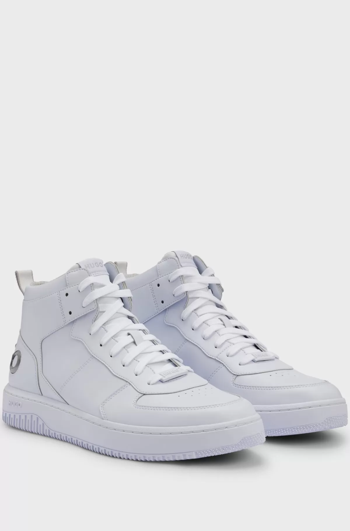 HUGO BOSS Sneakers Med Høj Profil Og Branding Hvid Online