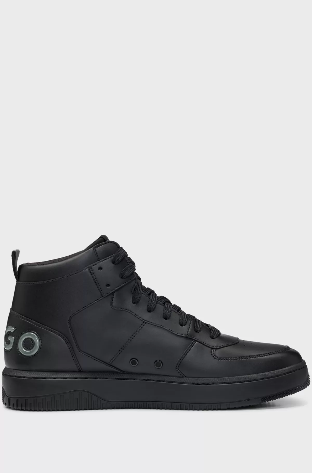 HUGO BOSS Sneakers Med Høj Profil Og Branding Sort New