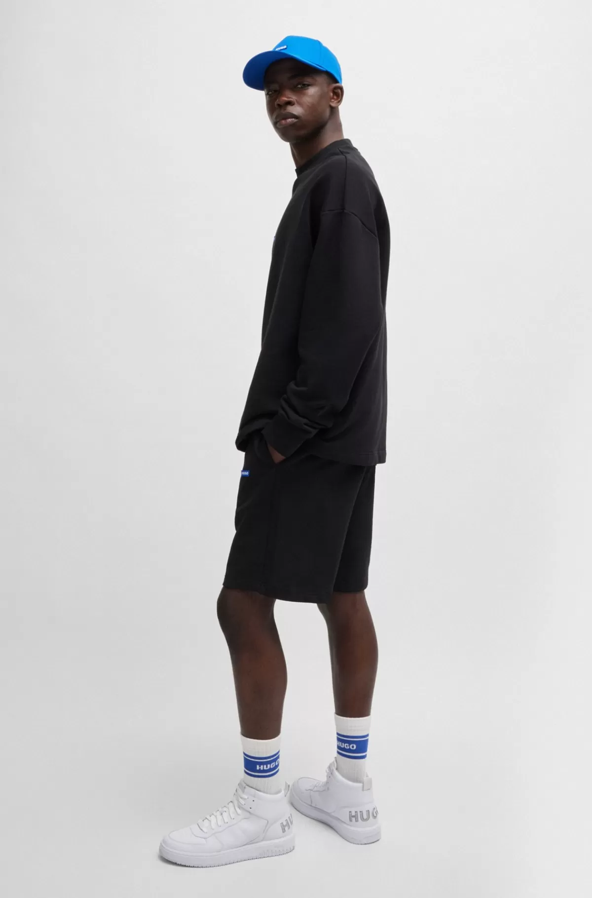 HUGO BOSS Sneakers Med Høj Profil Og Branding Hvid Online