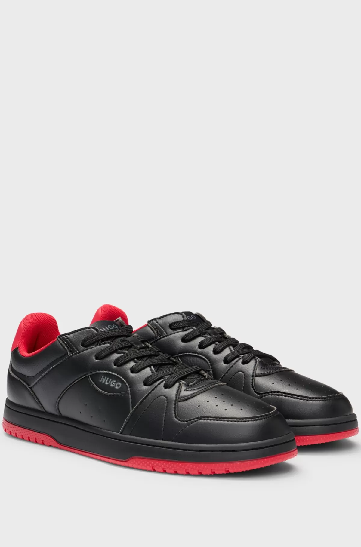 HUGO BOSS Sneakers Med Nubuckeffekt Og Signaturydersål Sort Best Sale