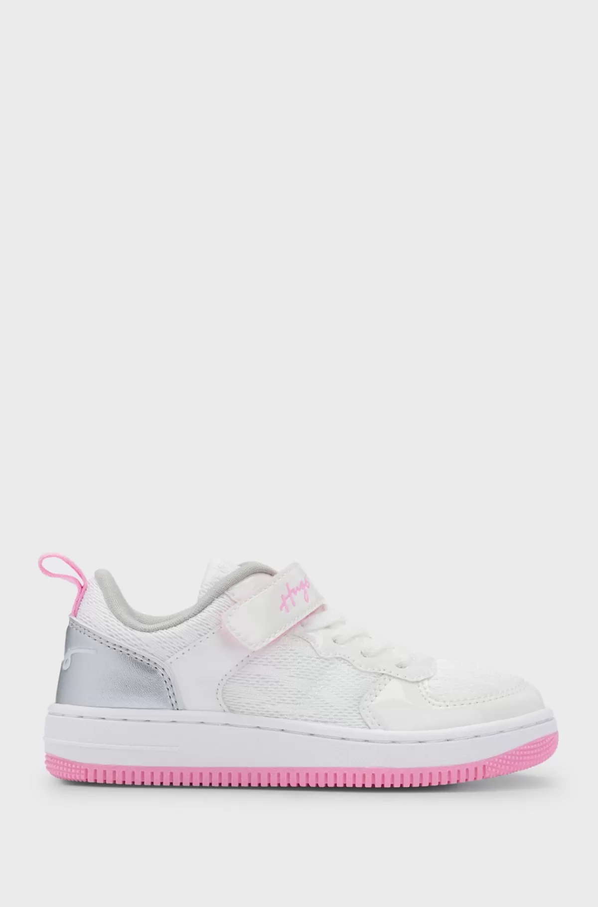 HUGO BOSS Sneakers Til Børn I Mesh Og Imiteret Læder Hvid Cheap