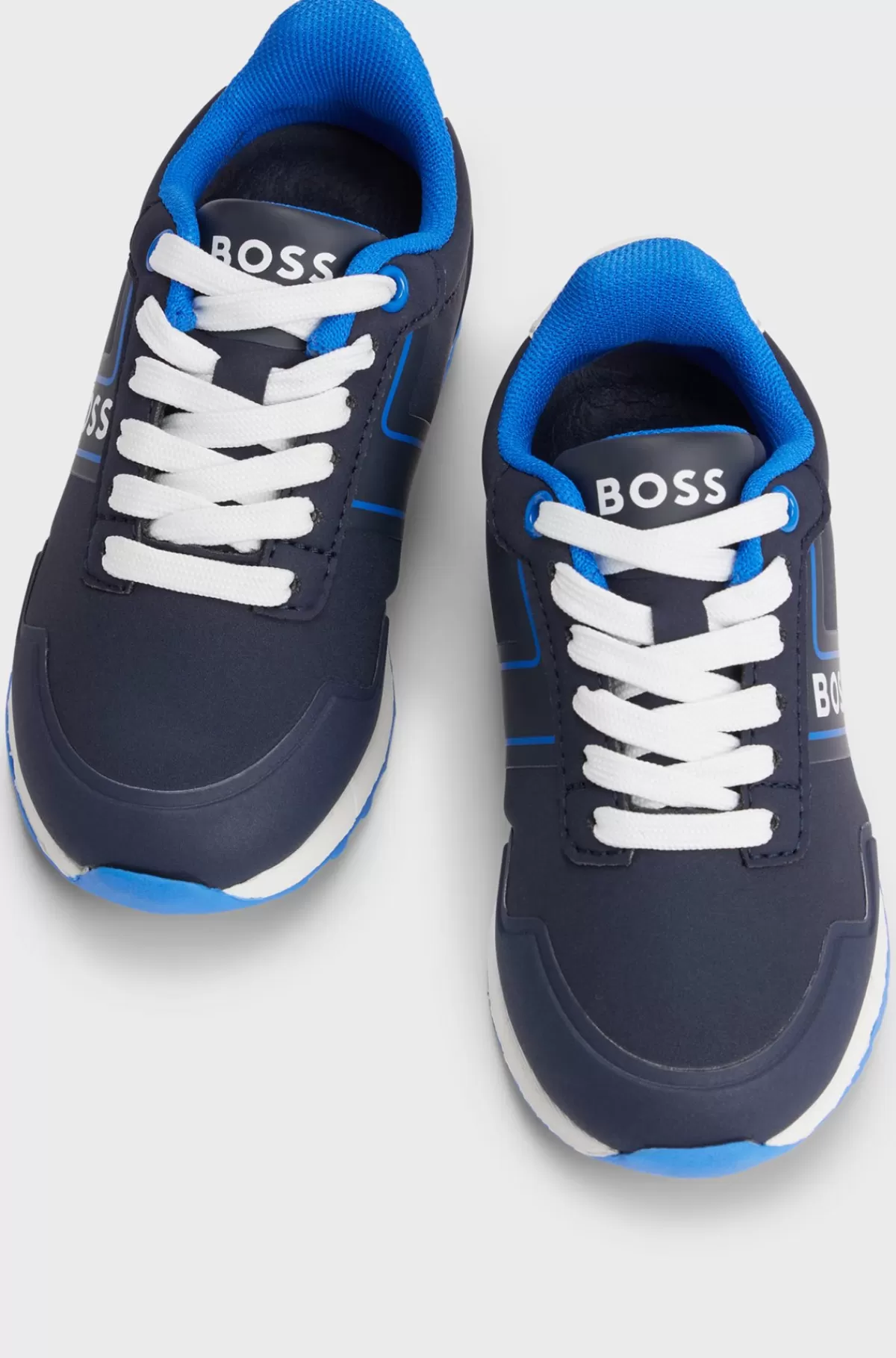 HUGO BOSS Sneakers Til Børn Med Snører Og Logo Mørkeblå Cheap