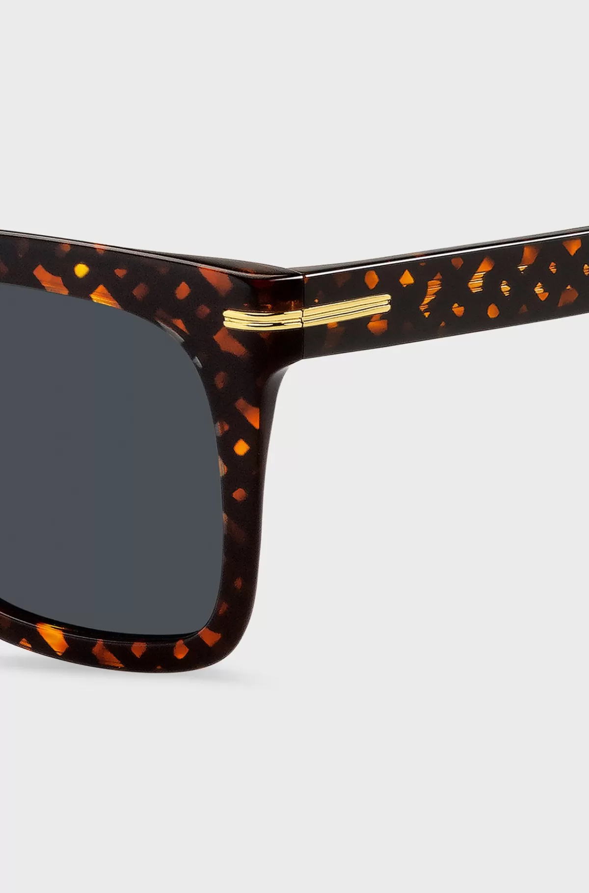 HUGO BOSS Solbriller I Acetat Med Monogrammønster Og Guldfarvet Metal Mønstret Best