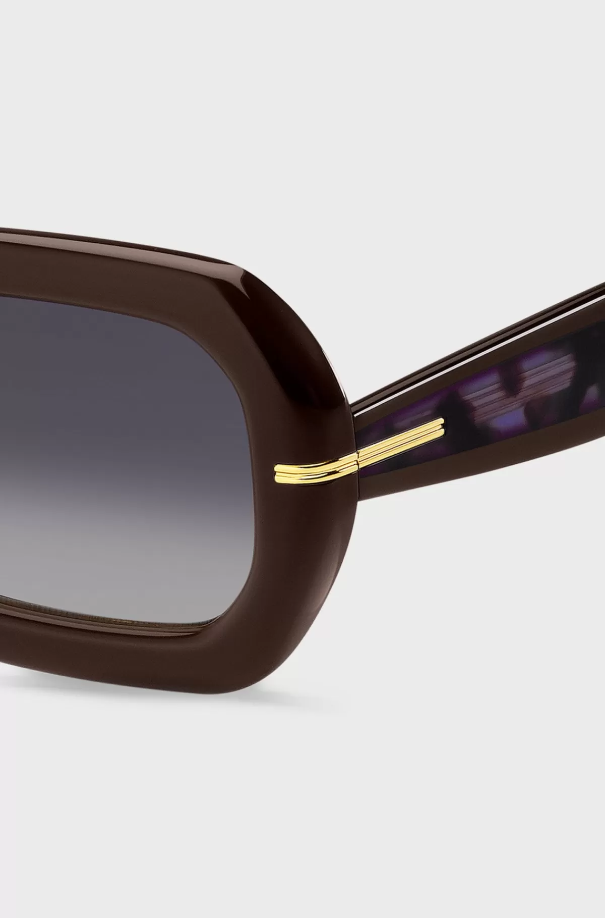 HUGO BOSS Solbriller I Brunt Acetat Med Mønstrede Stænger Mønstret Cheap