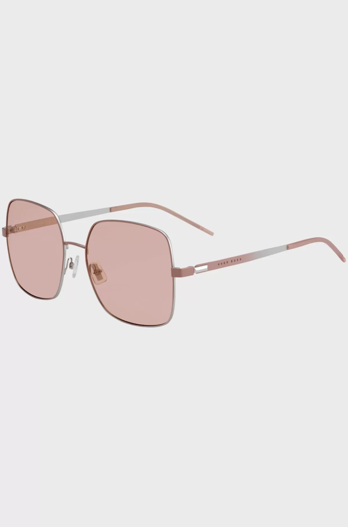HUGO BOSS Solbriller I Farvet Stål Med Grønne Glas Pink Cheap