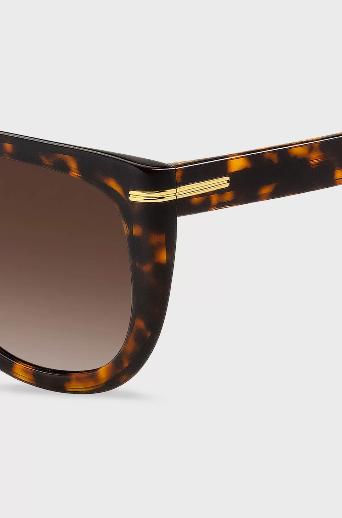 HUGO BOSS Solbriller I Havana-acetat Med Guldfarvet Metal Mønstret Best Sale