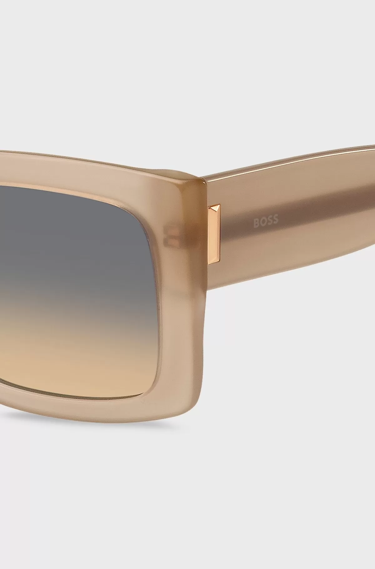 HUGO BOSS Solbriller I Opal Bio-acetat Med Signatur-hardware Beige Sale