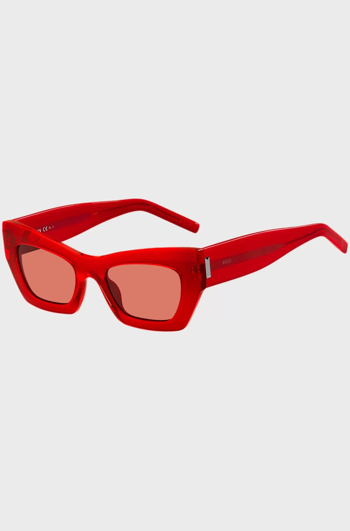 HUGO BOSS Solbriller I Rød Acetat Med Signatur-hardware Assorteret-forpakket New