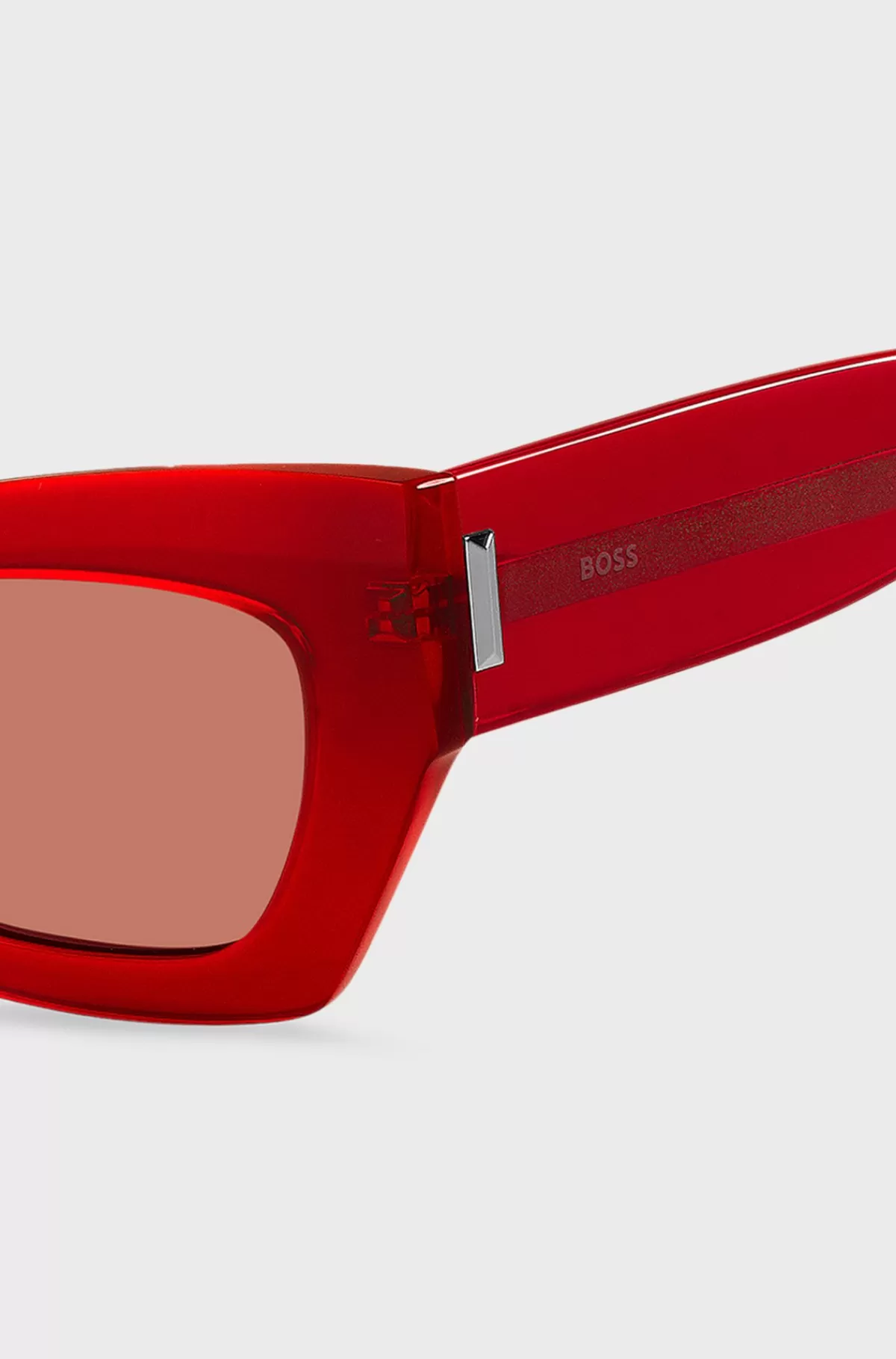 HUGO BOSS Solbriller I Rød Acetat Med Signatur-hardware Assorteret-forpakket New