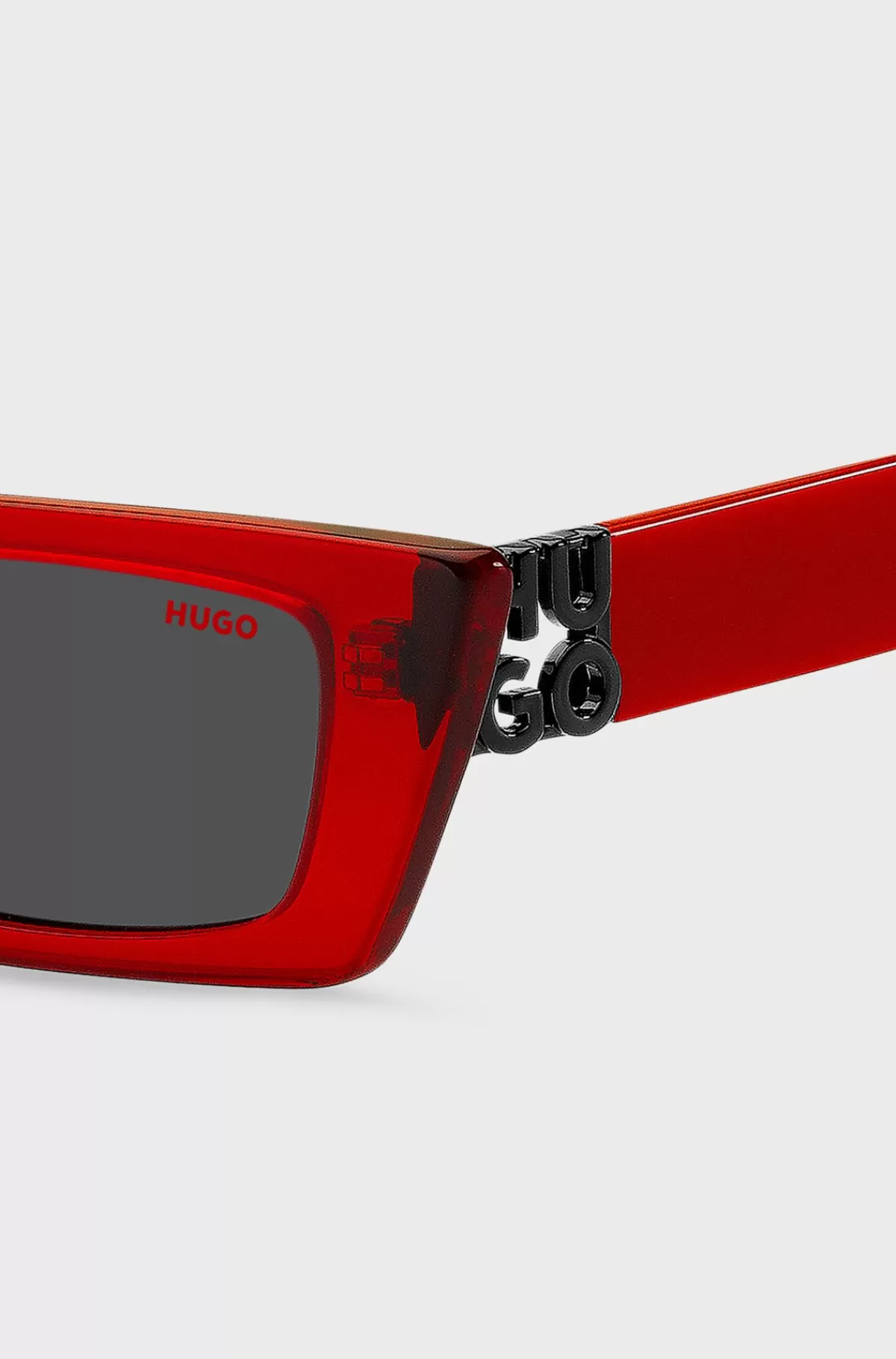 HUGO BOSS Solbriller I t Acetat Med 3D-monogram Rød Store