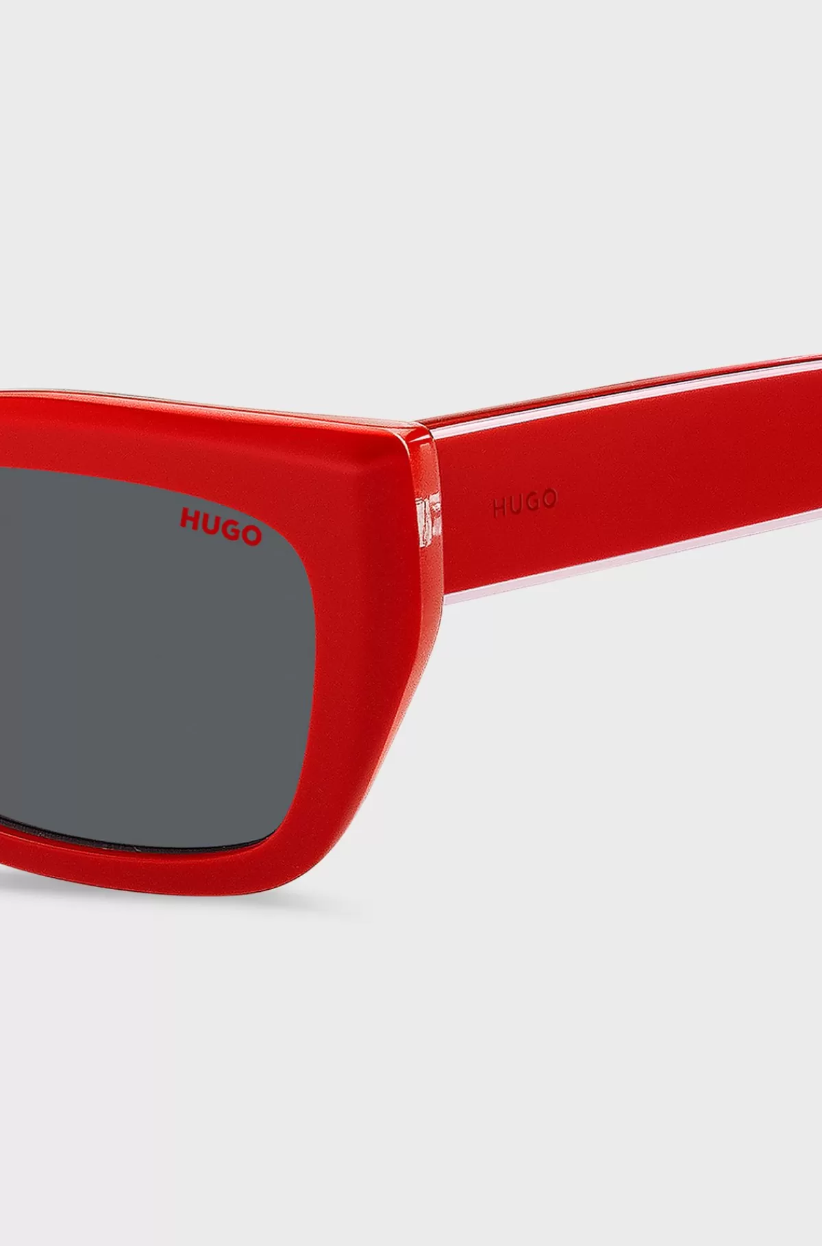 HUGO BOSS Solbriller I t Acetat Med Stænger Med Accenttone Rød Best