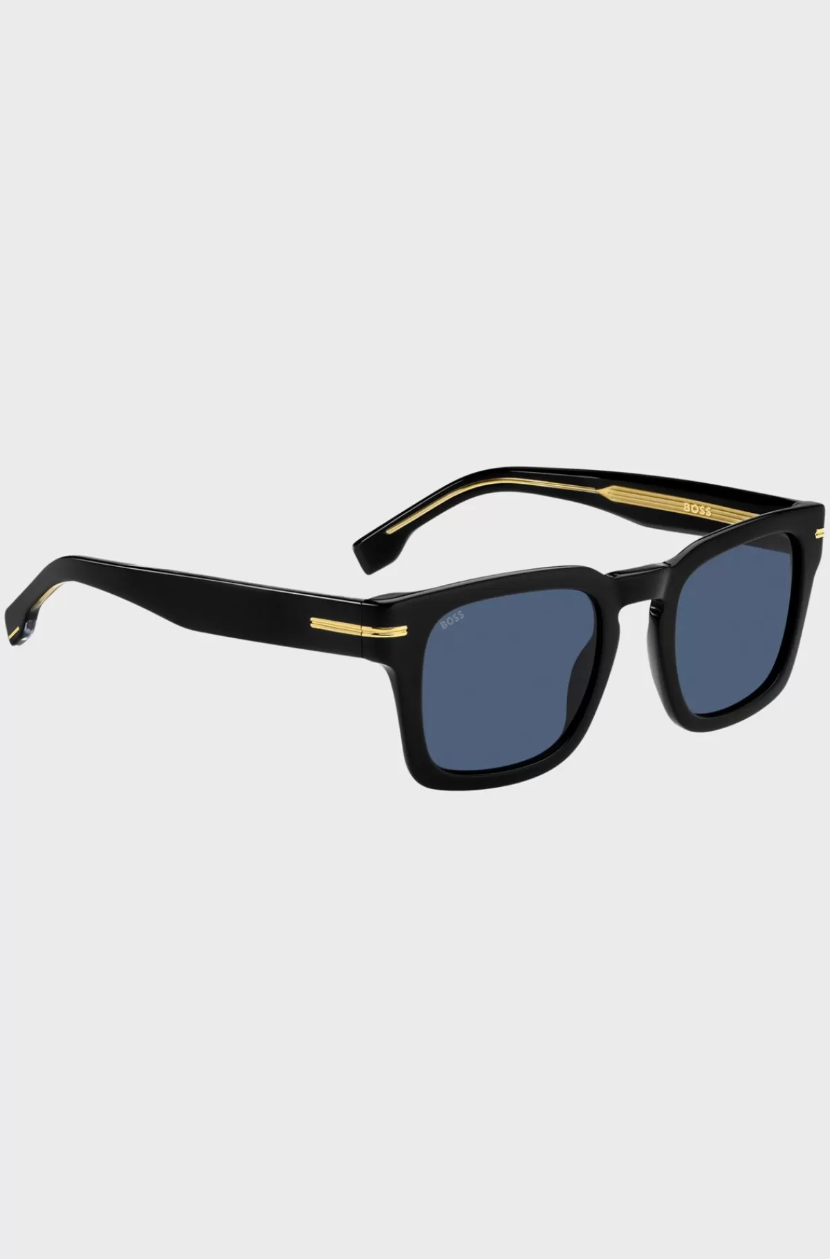 HUGO BOSS Solbriller I Acetat Med Guldfarvet Metal Sort Best Sale