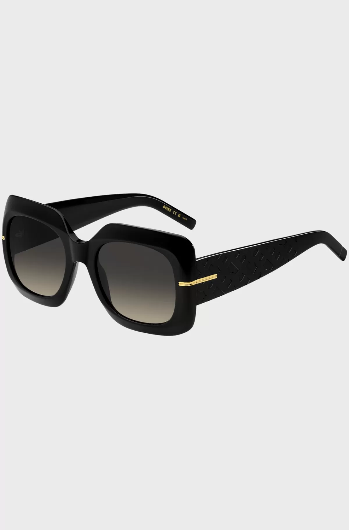 HUGO BOSS Solbriller I Acetat Med Monogramstænger Sort Best Sale