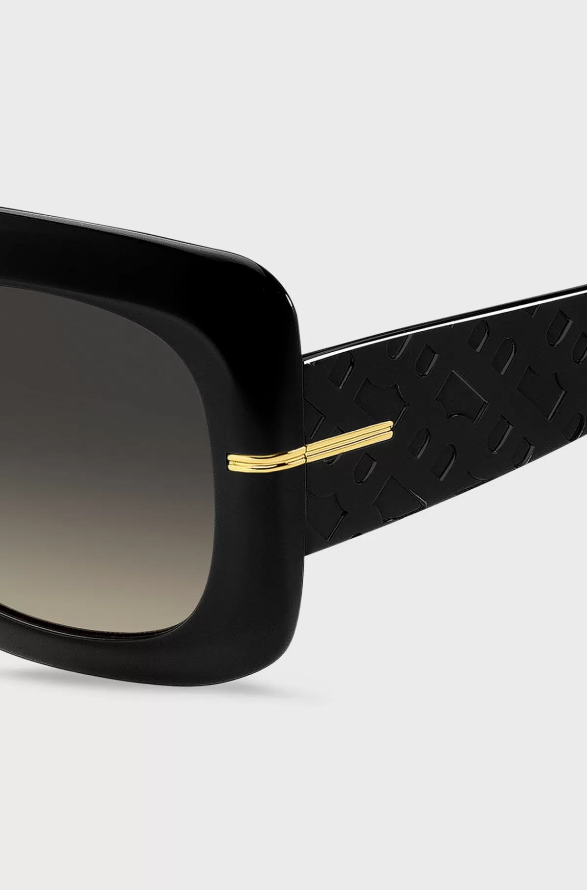HUGO BOSS Solbriller I Acetat Med Monogramstænger Sort Best Sale