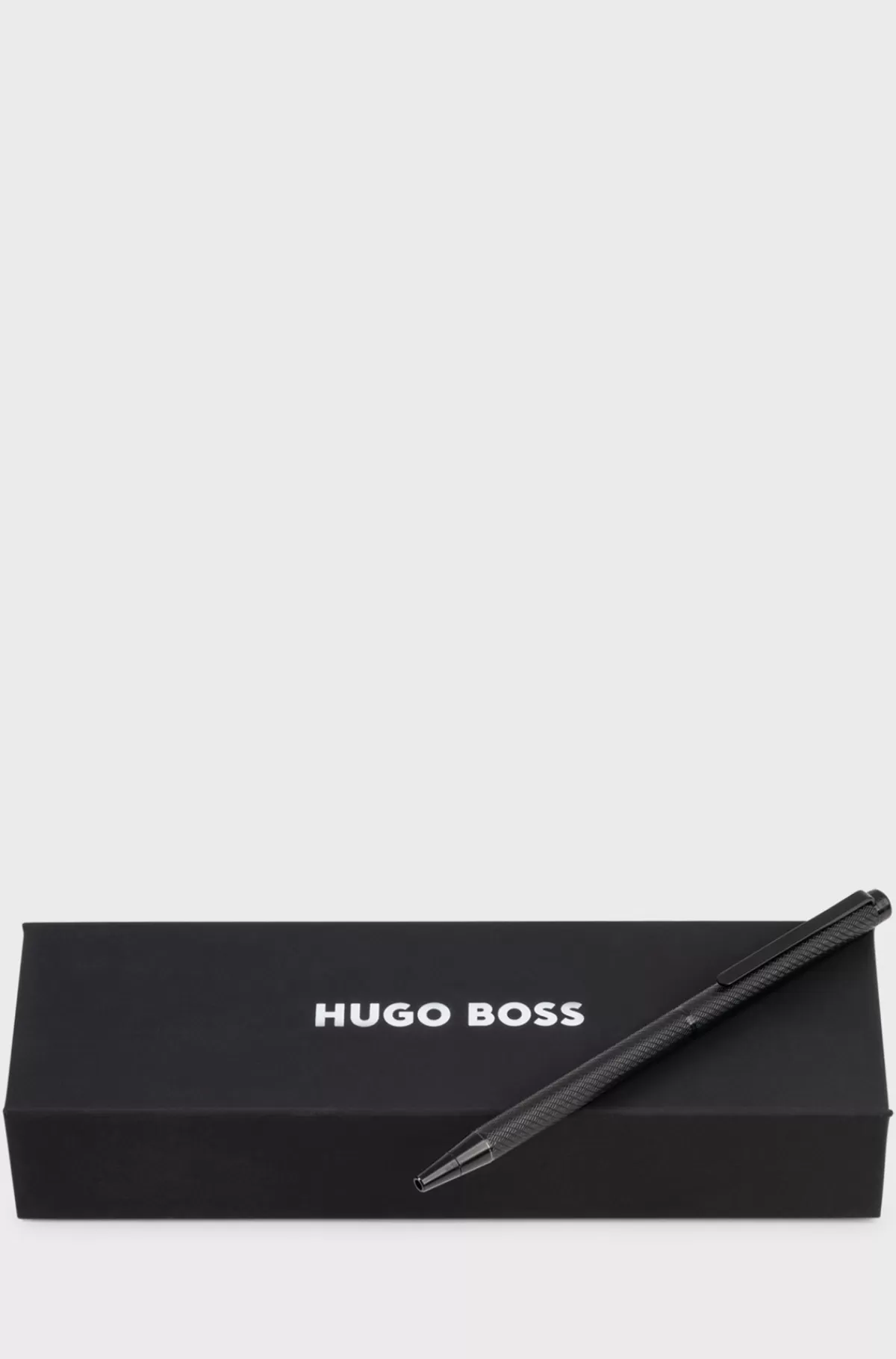 HUGO BOSS Kuglepen Med Indgraveret Mønster Sort Best