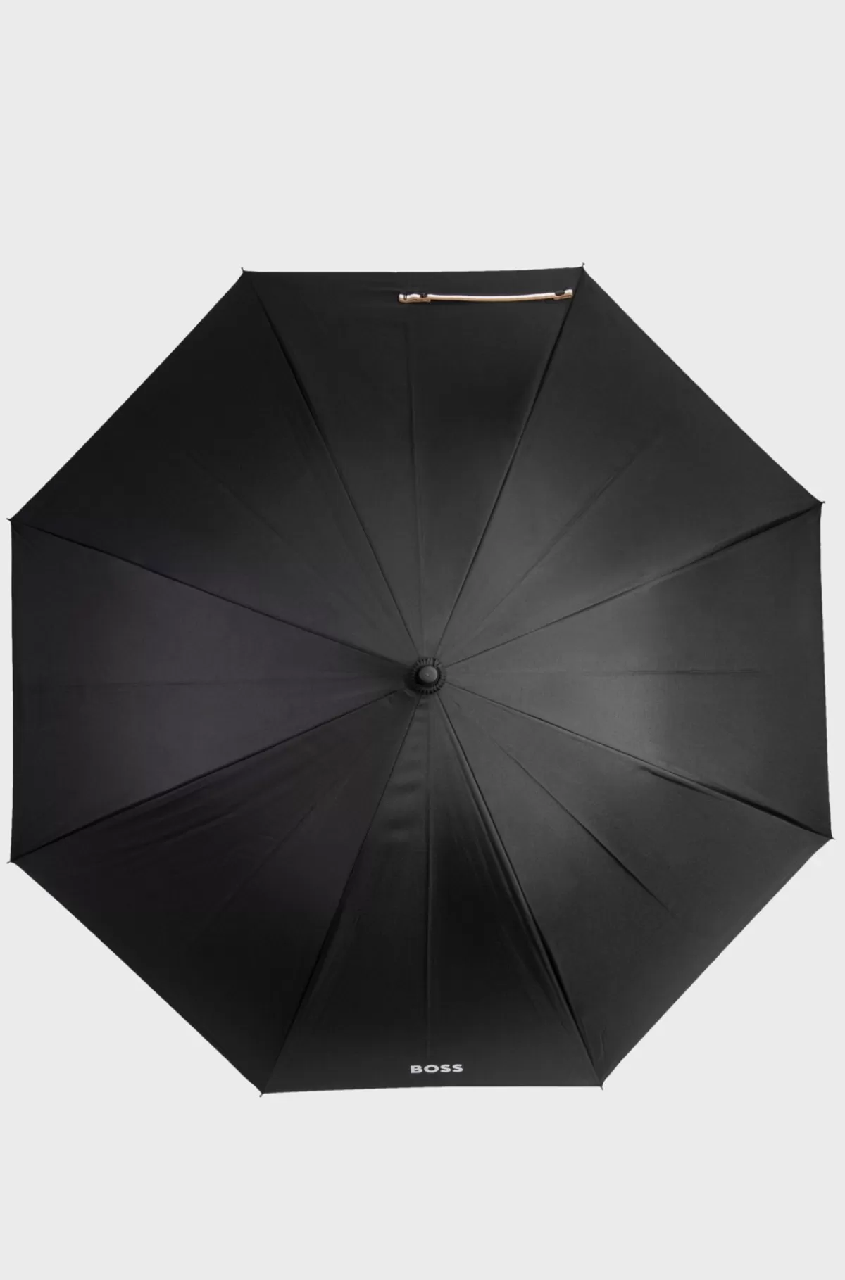 HUGO BOSS Lommeparaply Med Camelfarvet Inderside Sort Shop