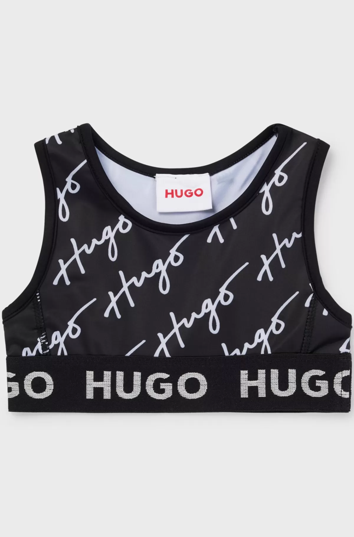 HUGO BOSS Sports-BH Til Børn I Strækjersey Med Logodetalje Sort Cheap