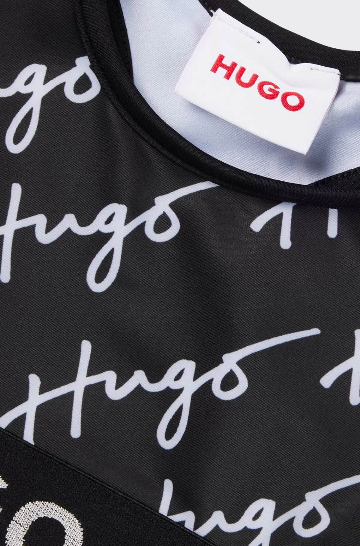 HUGO BOSS Sports-BH Til Børn I Strækjersey Med Logodetalje Sort Cheap