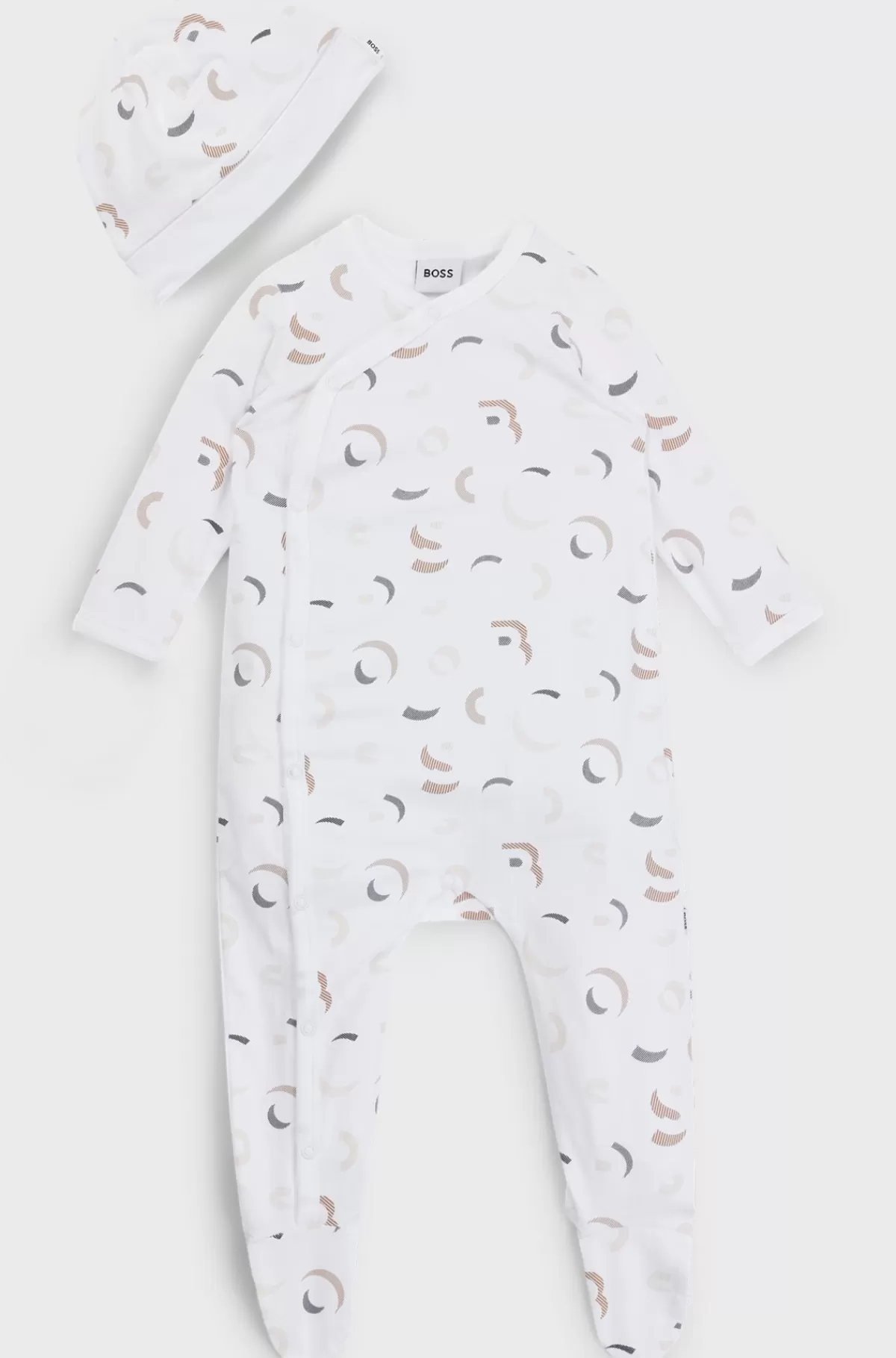 HUGO BOSS Sæt I Gaveæske Med Natdragt Og Hue Til Babyer Mønstret Flash Sale