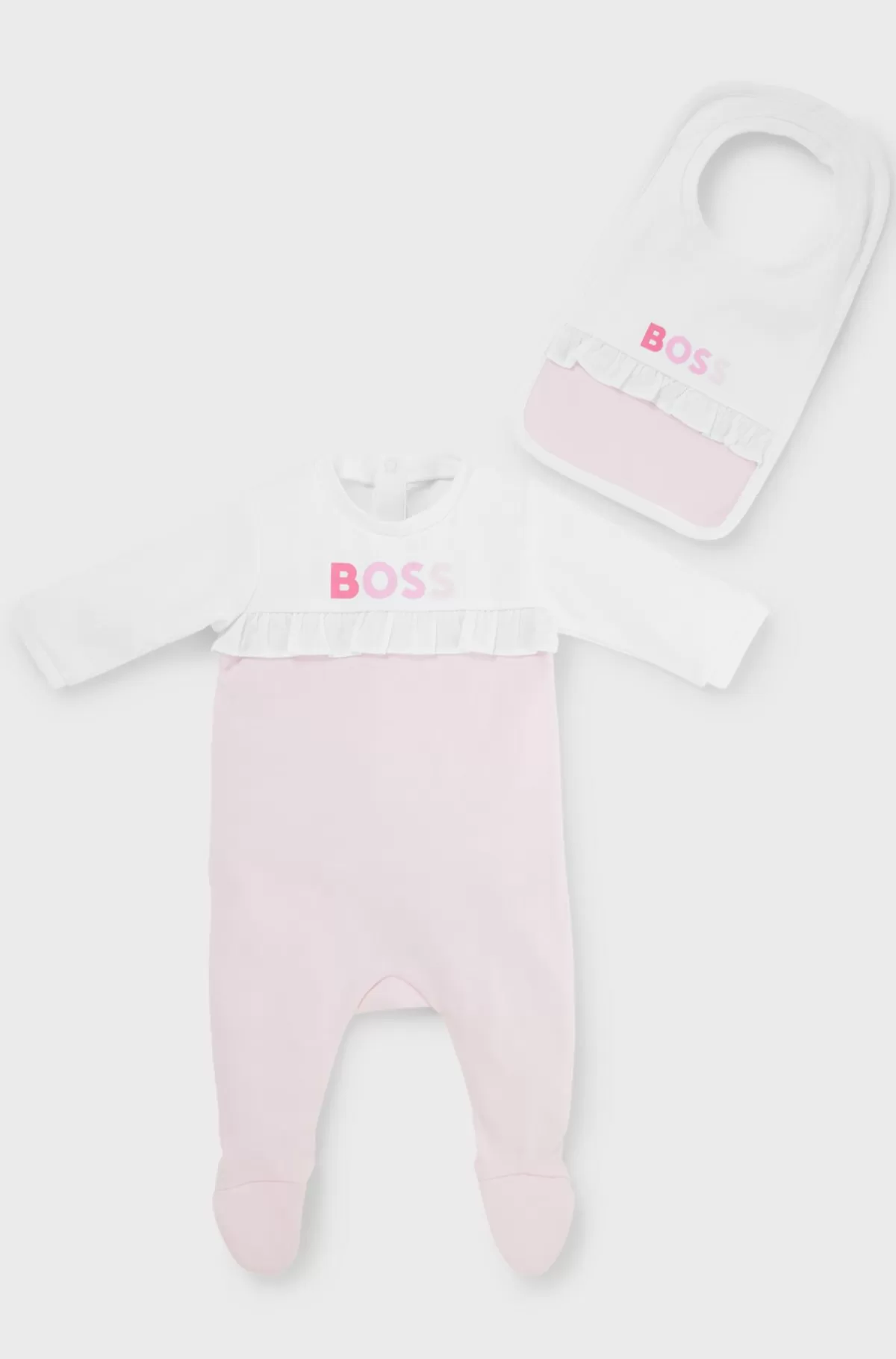 HUGO BOSS Sæt Med Natdragt Og Hagesmæk I Gaveæske Lys pink Sale