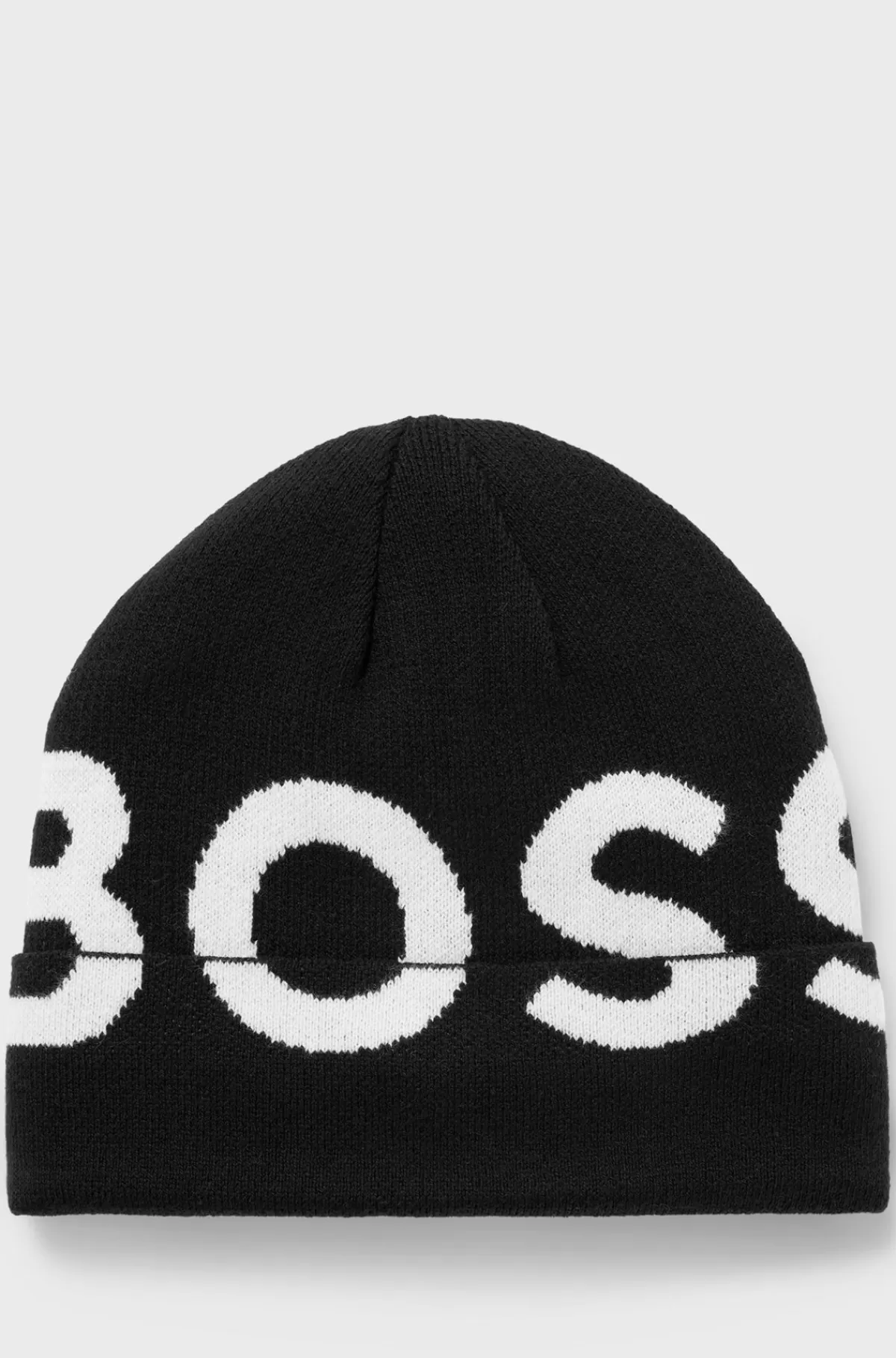 HUGO BOSS Strikhue Til Børn I Bomuld Med Kontrastlogo Sort Best Sale