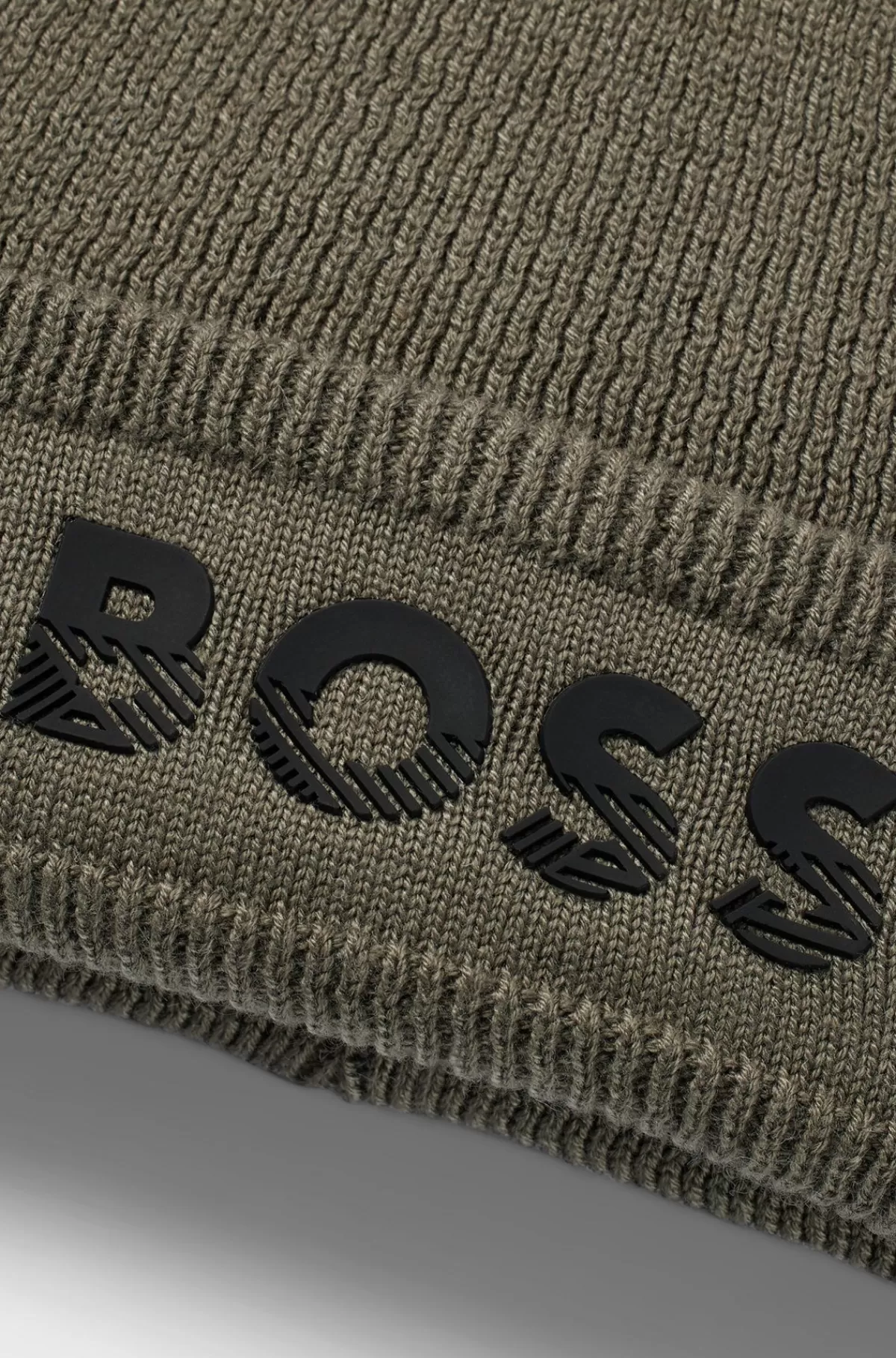 HUGO BOSS Strikket Hue Til Børn Med Gummitrykt Logo Mørkegrøn Sale