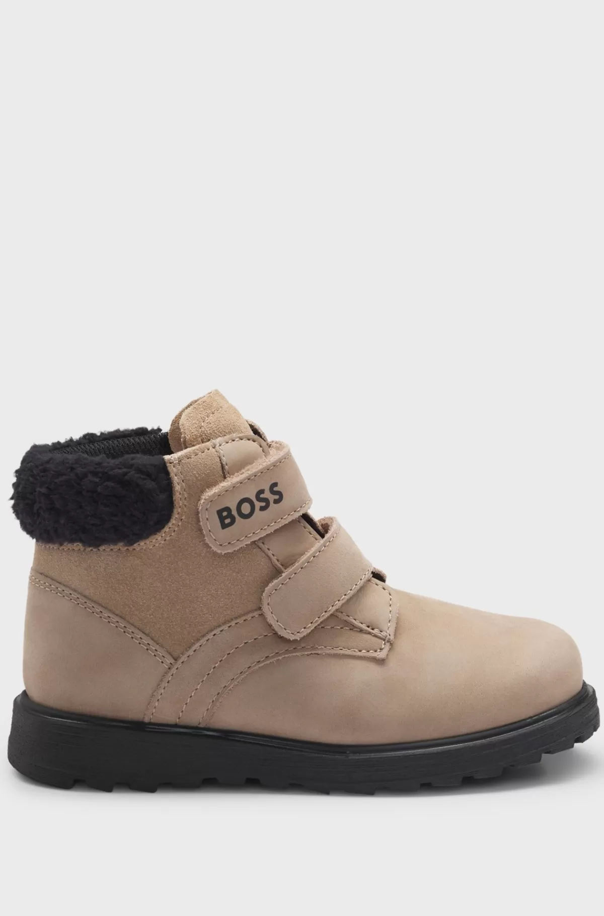 HUGO BOSS Støvler Til Børn I Læder Med Kunstig Pels Brun Shop