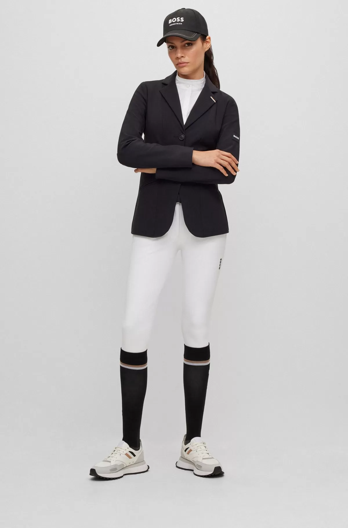 HUGO BOSS Stævnejakke Til Hestesport Med Slim Fit Og Ekstra Stræk Sort Store