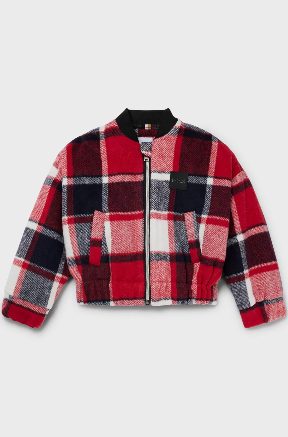 HUGO BOSS Ternet Jakke Med Logodetaljer Til Børn Rød Store