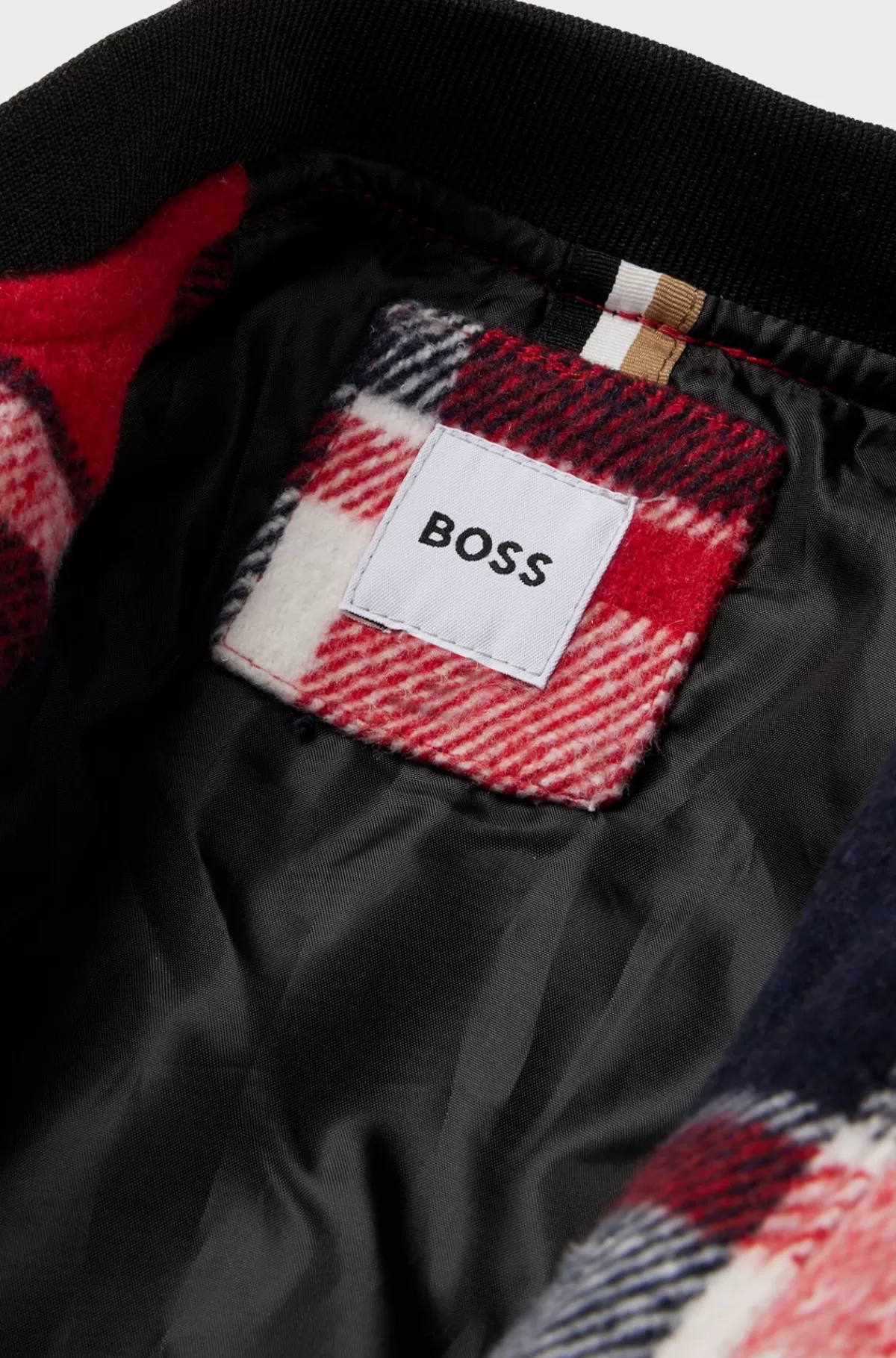 HUGO BOSS Ternet Jakke Med Logodetaljer Til Børn Rød Store