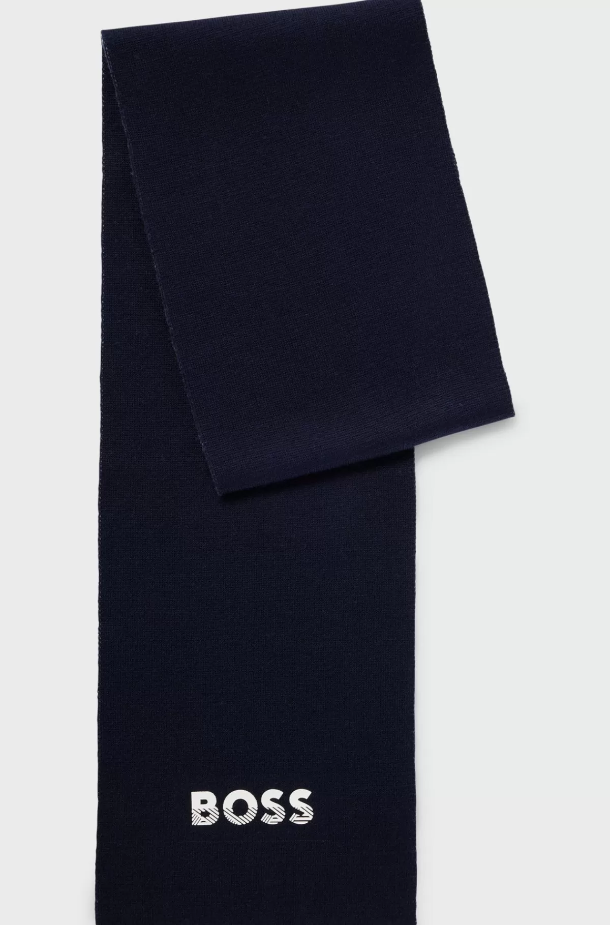 HUGO BOSS To-farvet Tørklæde Med Kontrasterende Logo Til Børn Mørkeblå Discount