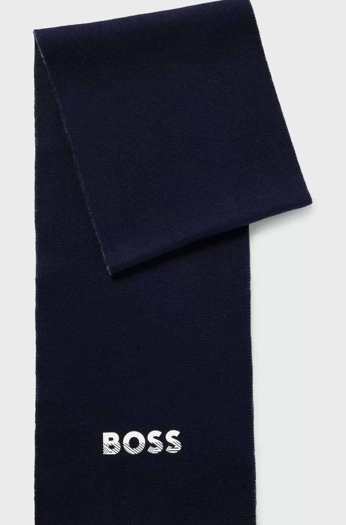 HUGO BOSS To-farvet Tørklæde Med Kontrasterende Logo Til Børn Mørkeblå New