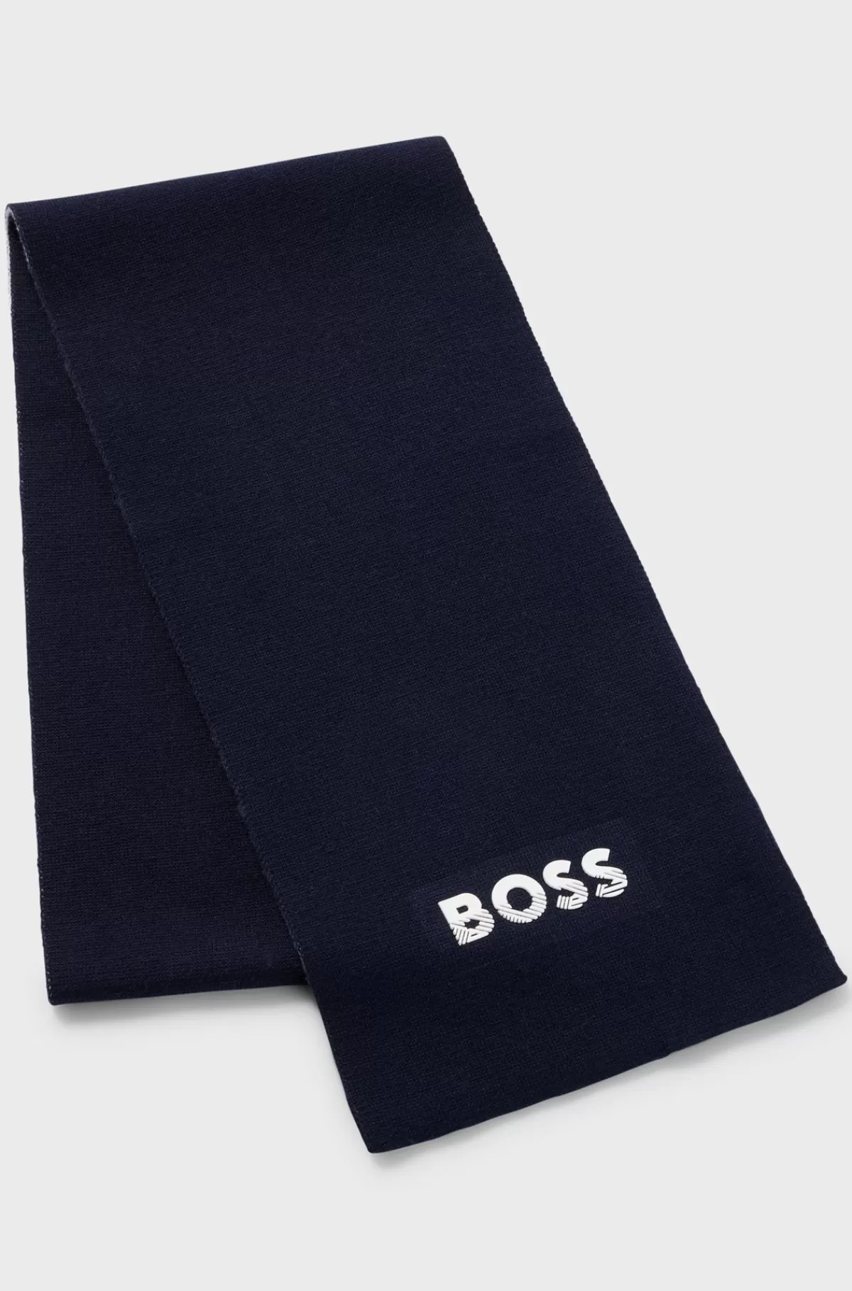 HUGO BOSS To-farvet Tørklæde Med Kontrasterende Logo Til Børn Mørkeblå Discount