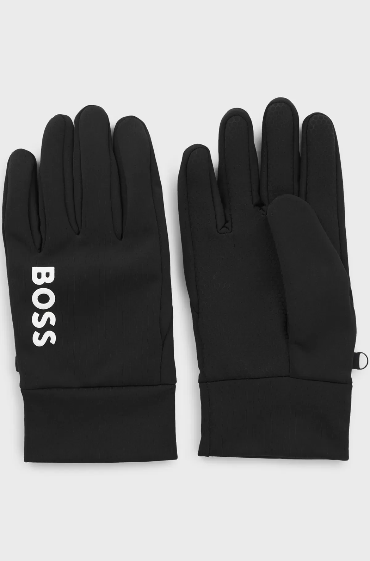 HUGO BOSS Touchscreen-egnede Løbehandsker Med Logoprint Sort Clearance