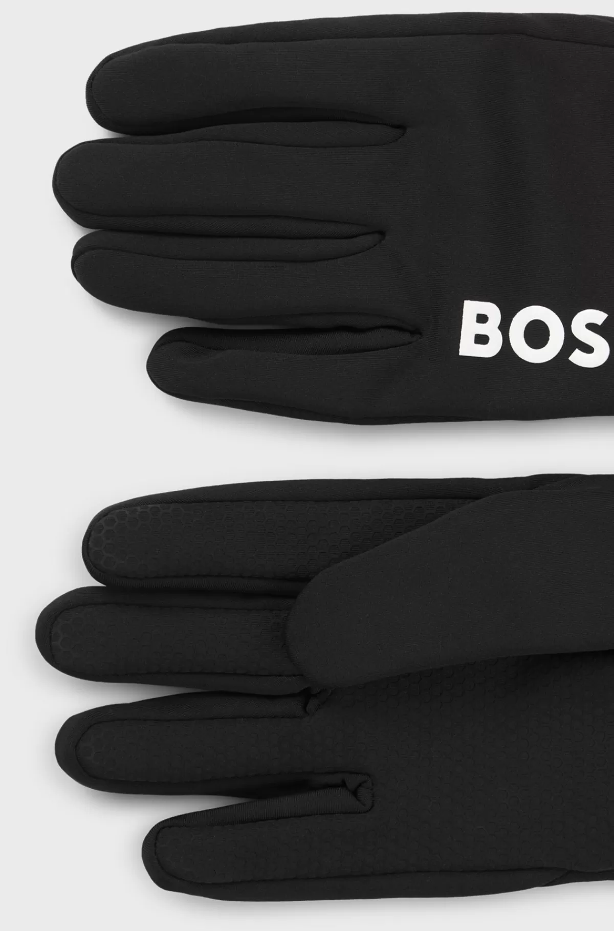 HUGO BOSS Touchscreen-egnede Løbehandsker Med Logoprint Sort Clearance