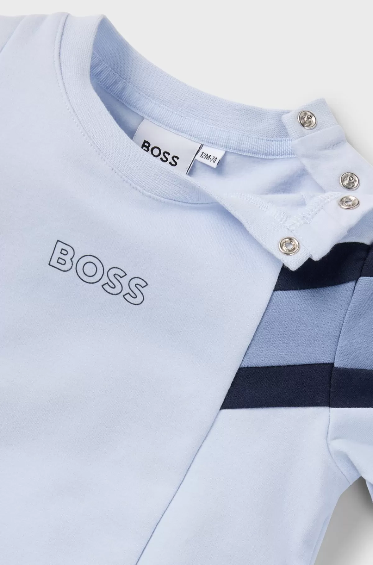 HUGO BOSS Tracksuit Til Babyer I Bomuld Med Stræk Og Logoprint Lyseblå Best