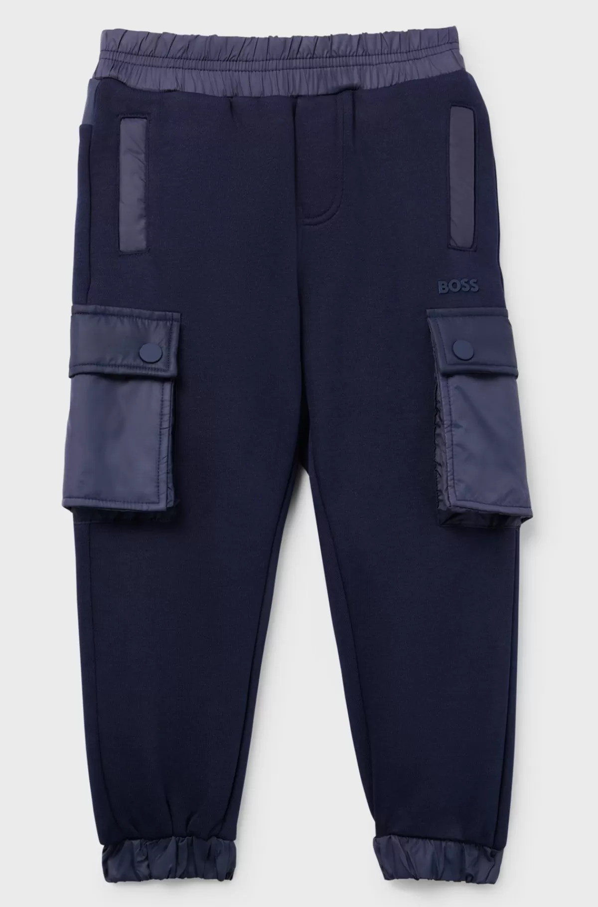 HUGO BOSS Tracksuit-bukser I Fleece Med Cargolommer Til Børn Mørkeblå Best