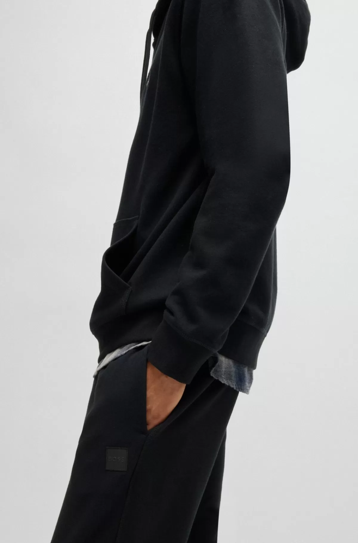 HUGO BOSS Tracksuit-bukser I Sweatkvalitet Af Bomuld Med Logomærke Sort Best Sale