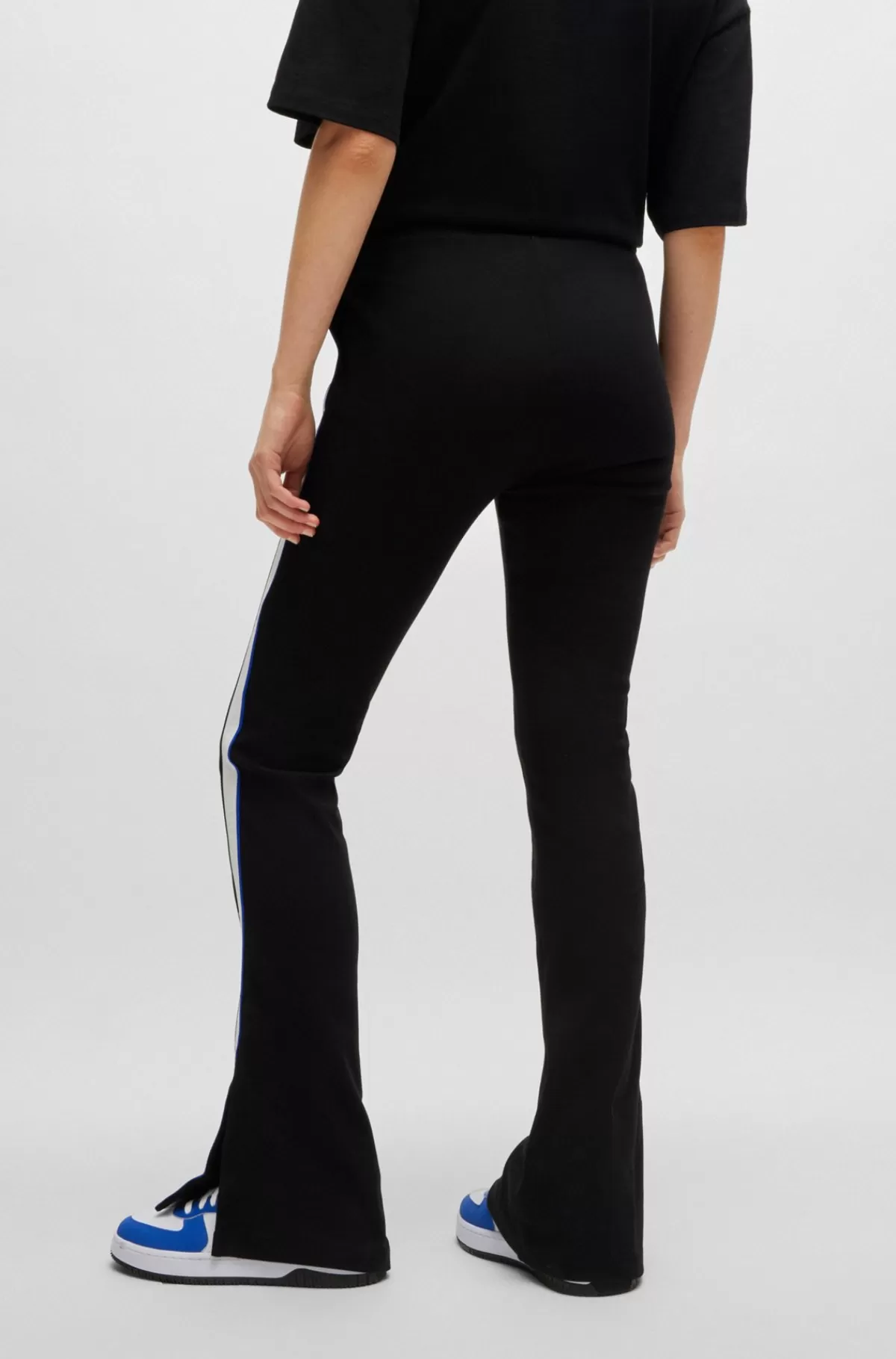 HUGO BOSS Tracksuit-bukser Med Svaj I Bomuld Med Stræk Og Logo Sort Discount