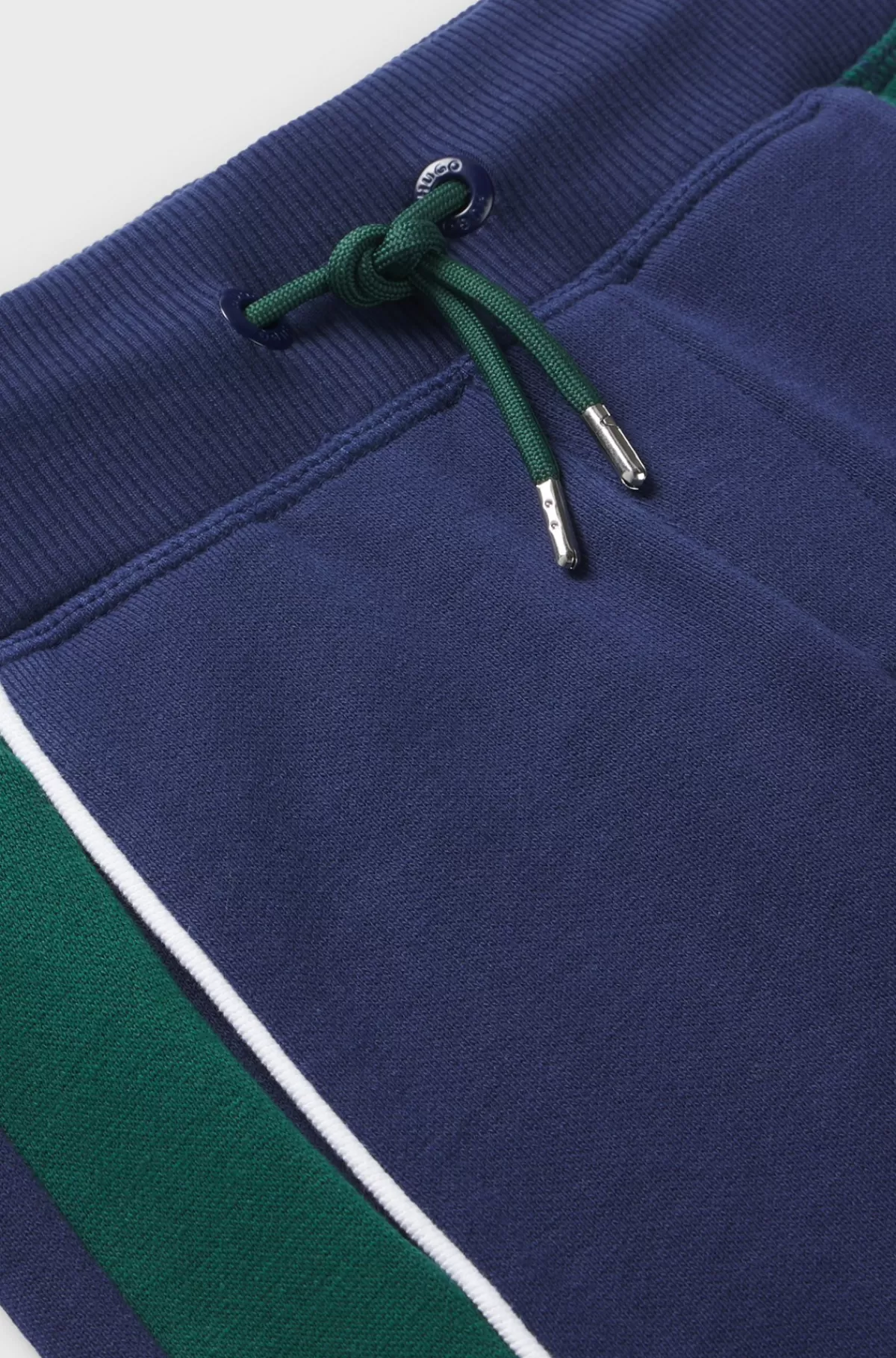 HUGO BOSS Tracksuit-bukser Til Børn I Bomuldsblanding Med Paspolering Og Logo Mørkeblå Online